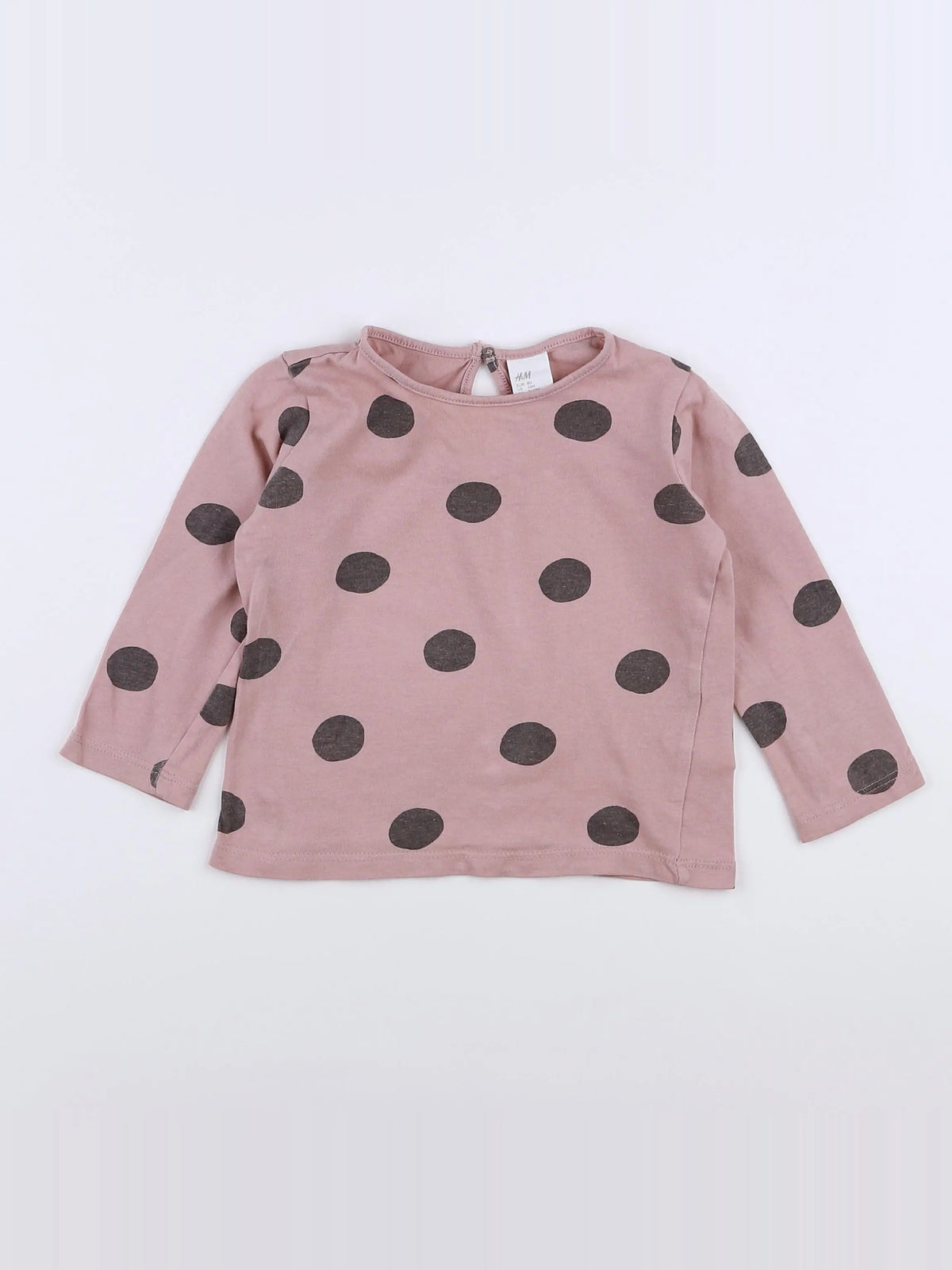 H&M - tee-shirt rose, gris - 9/12 mois