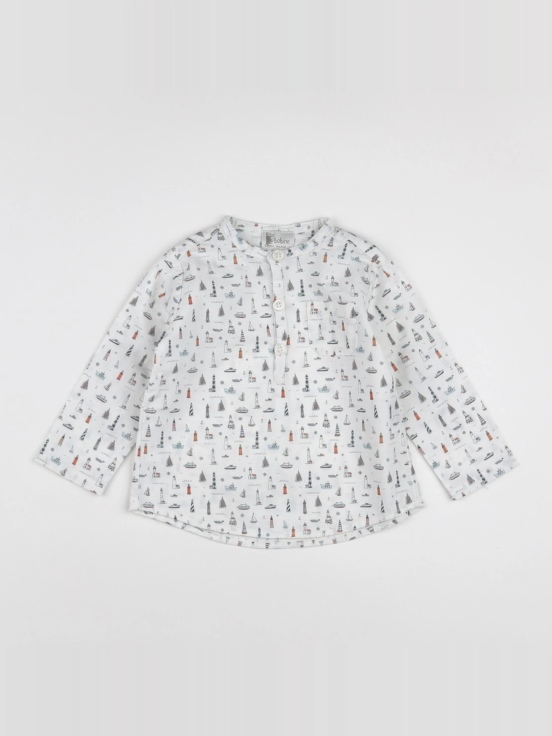 Bobine - chemise blanc - 12 mois