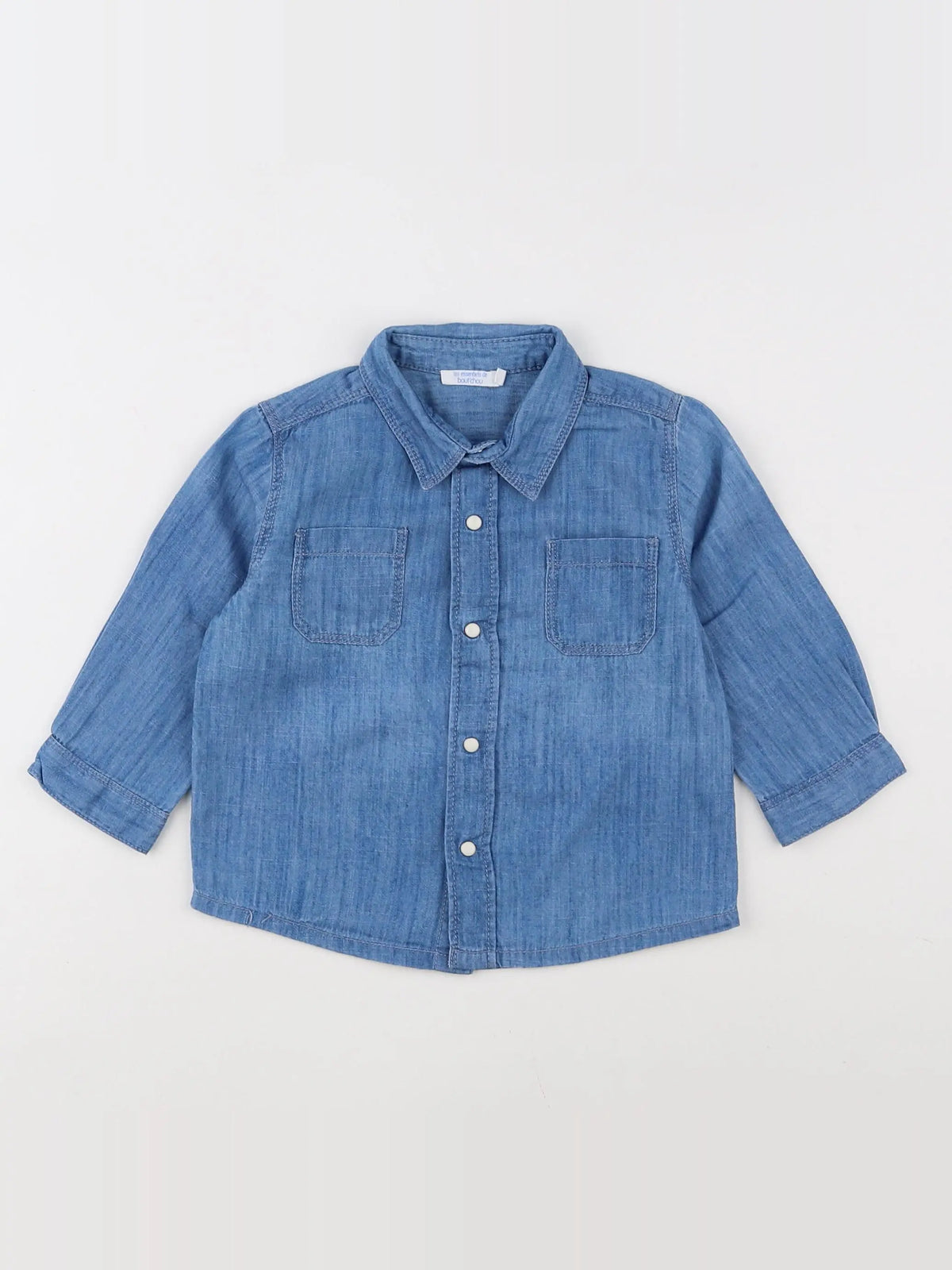 Boutchou - chemise bleu - 9 mois