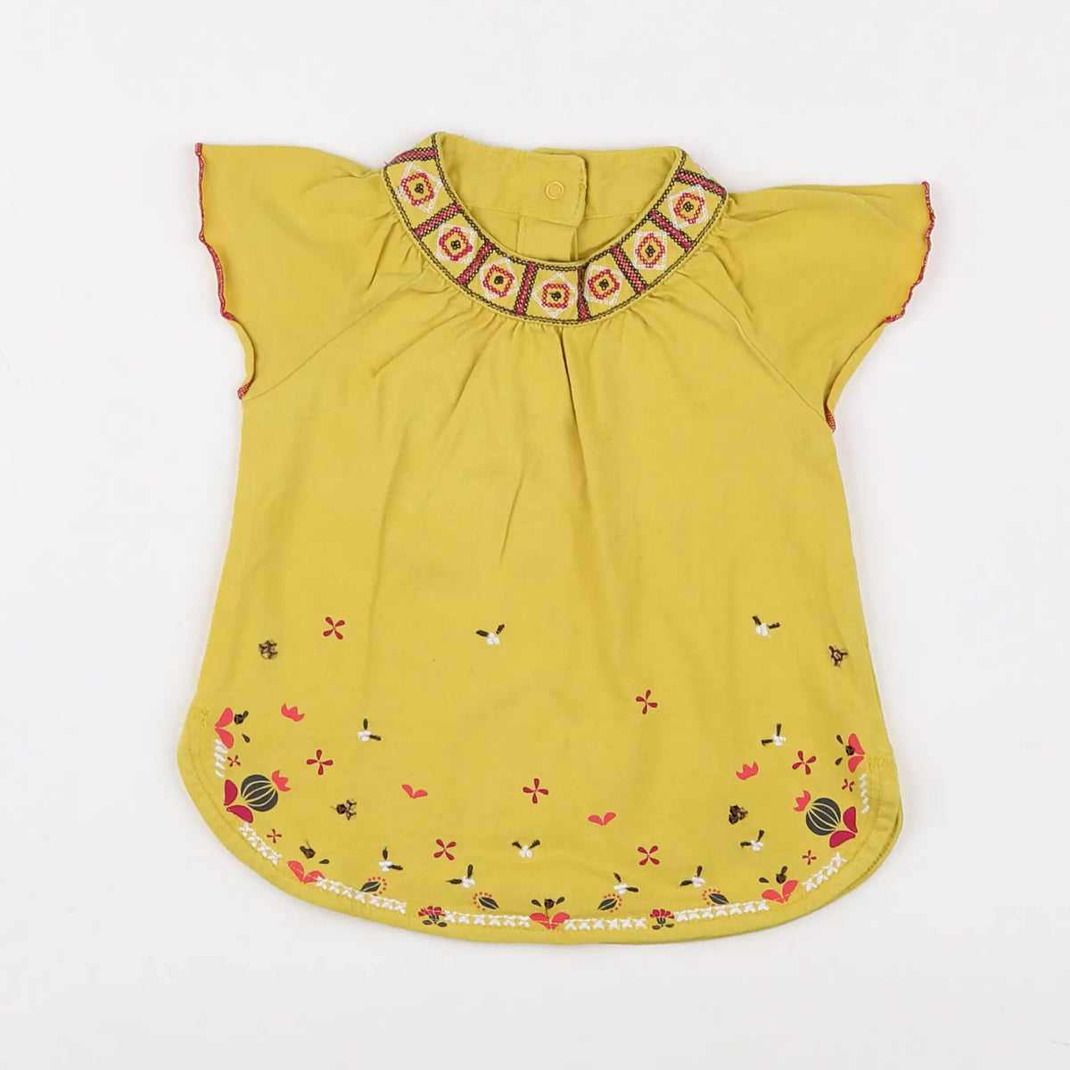 Vertbaudet - tee-shirt jaune - 12 mois