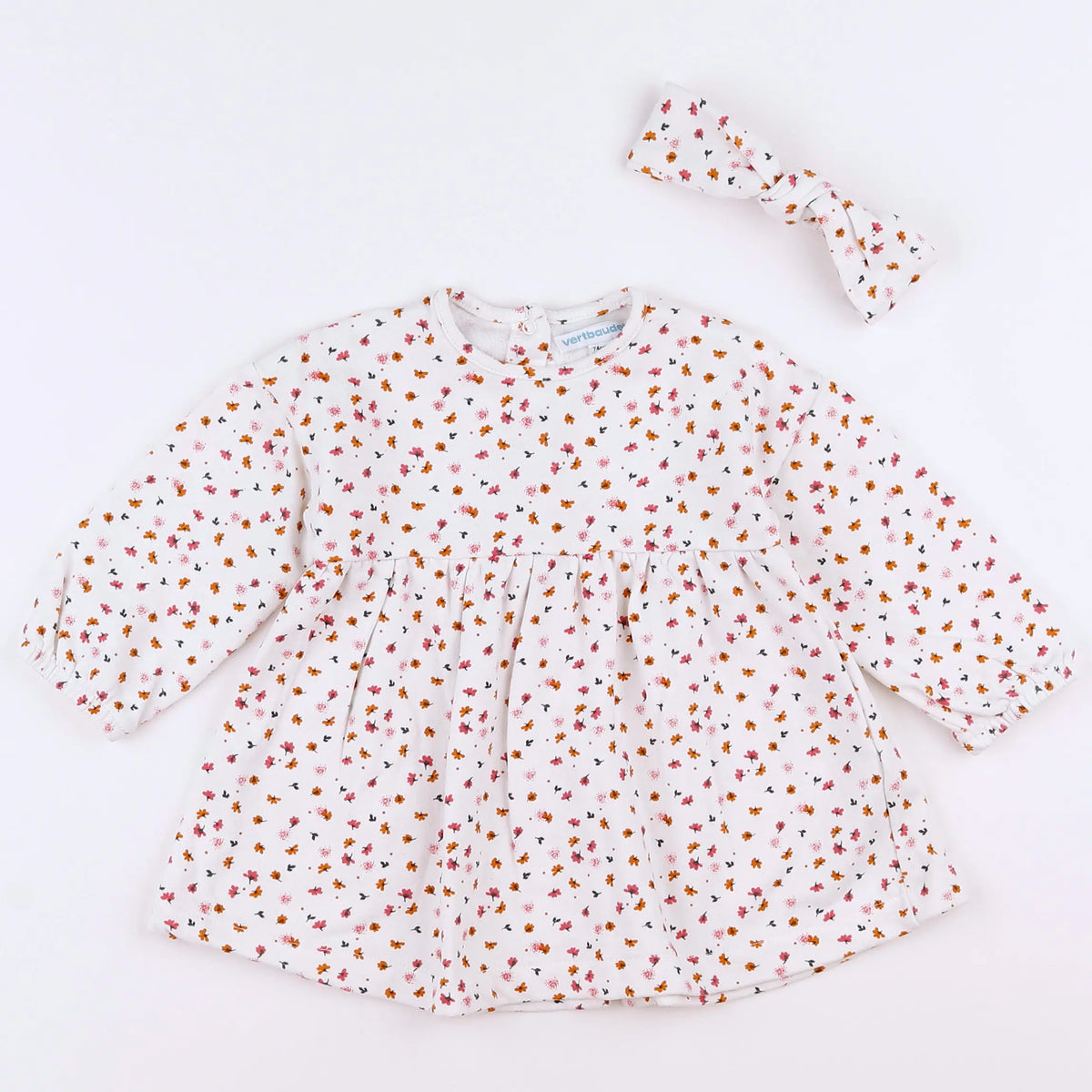 Vertbaudet - robe beige - 12 mois