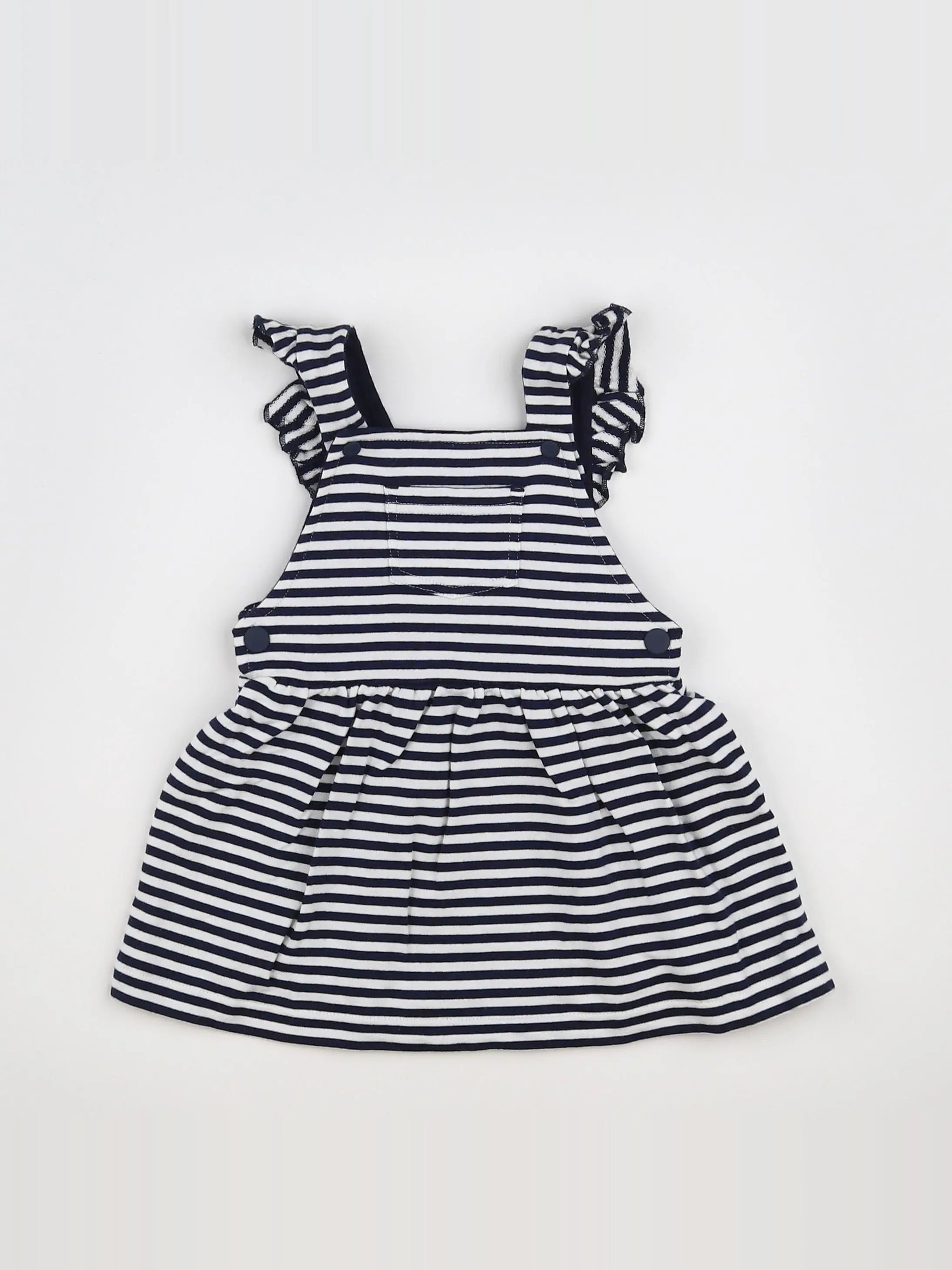 La Redoute - robe blanc, bleu - 12 mois