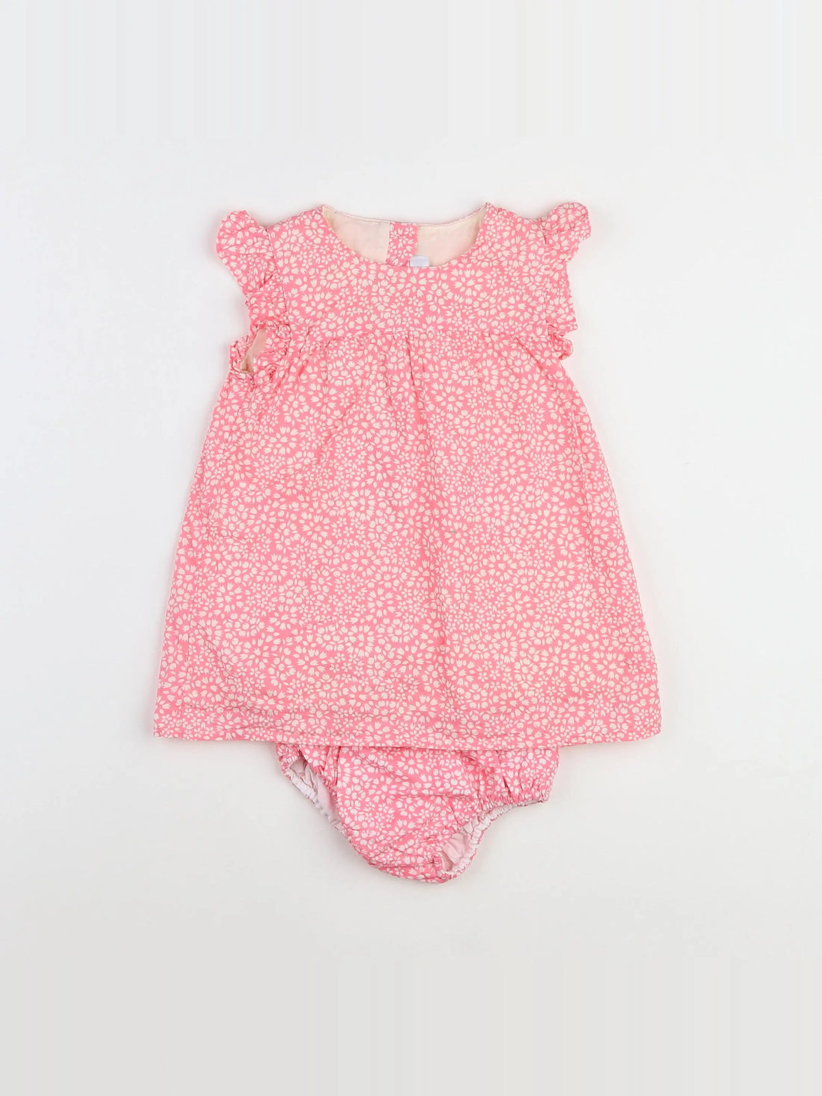 Cadet Rousselle - robe blanc, rose - 12 mois
