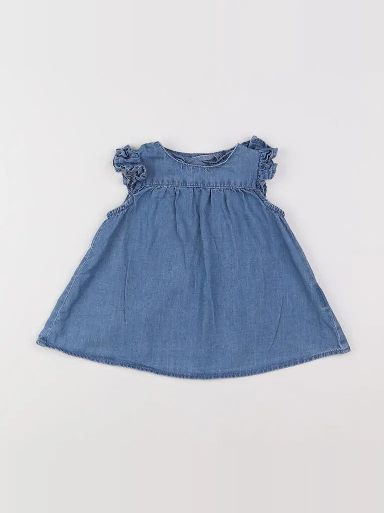 H&M - robe bleu - 3 mois
