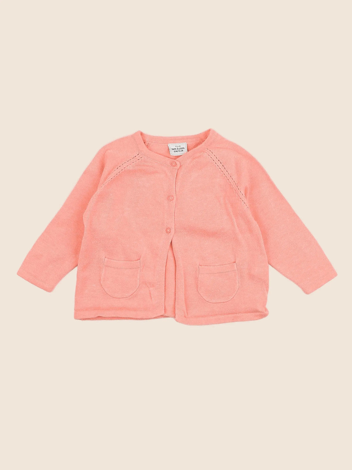 Tape à l'oeil - gilet rose fluo - 12 mois
