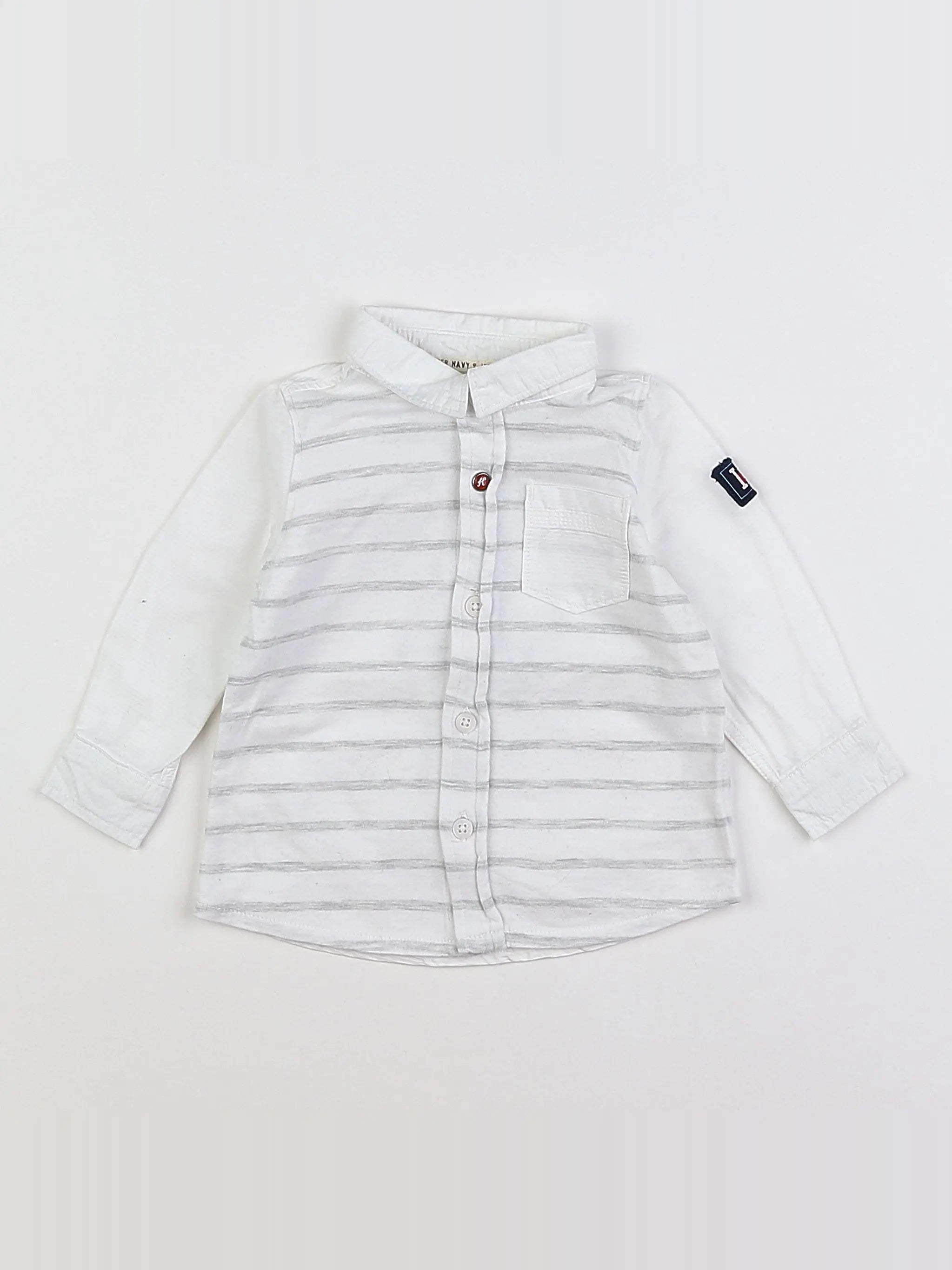 IKKS - chemise blanc, gris - 6 mois