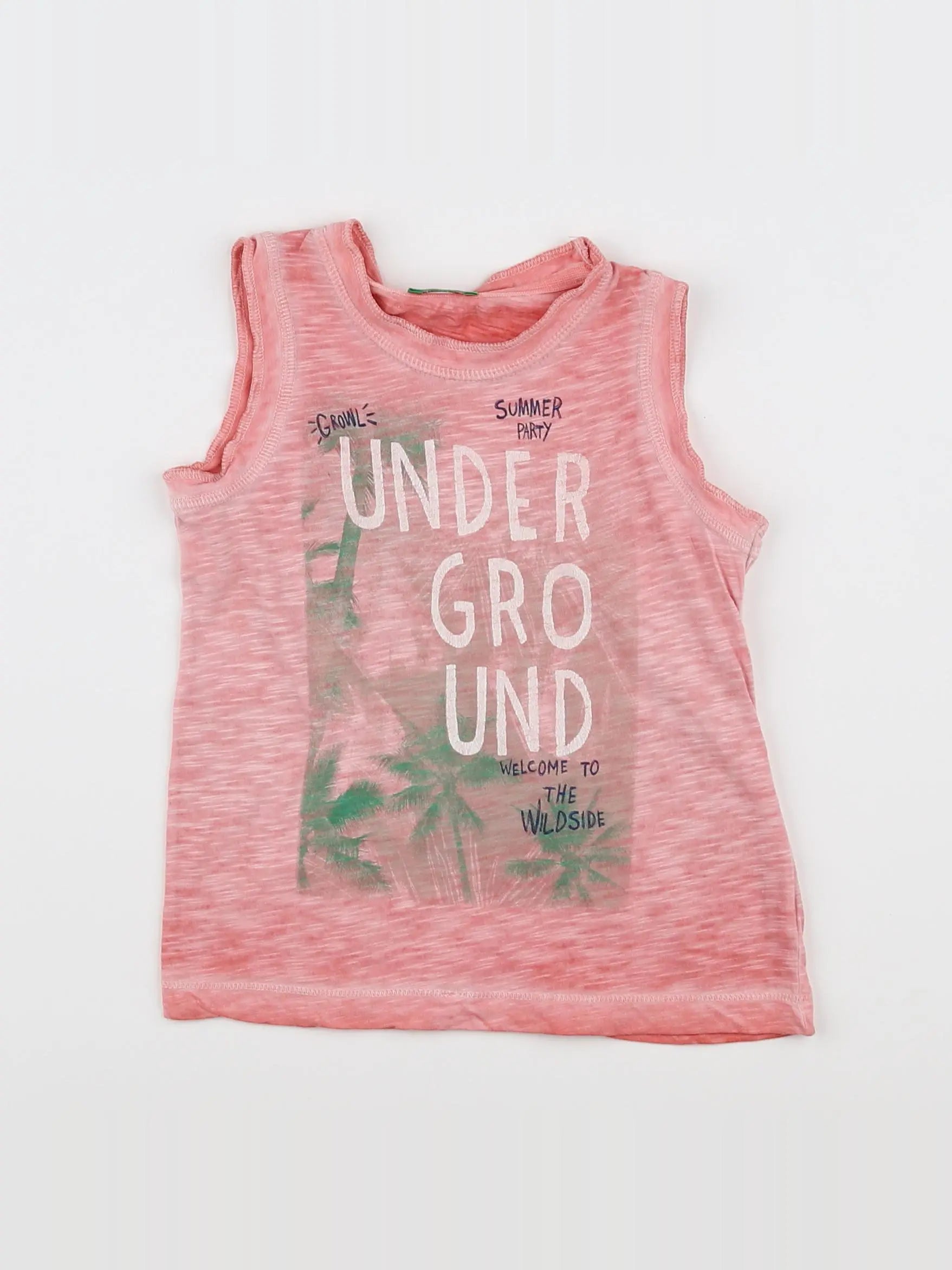 Benetton - débardeur rose - 12 mois