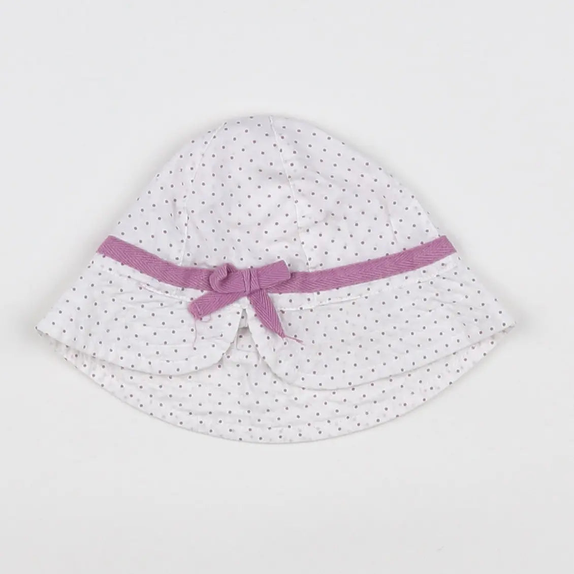 Vertbaudet - chapeau blanc, rose - 6 mois