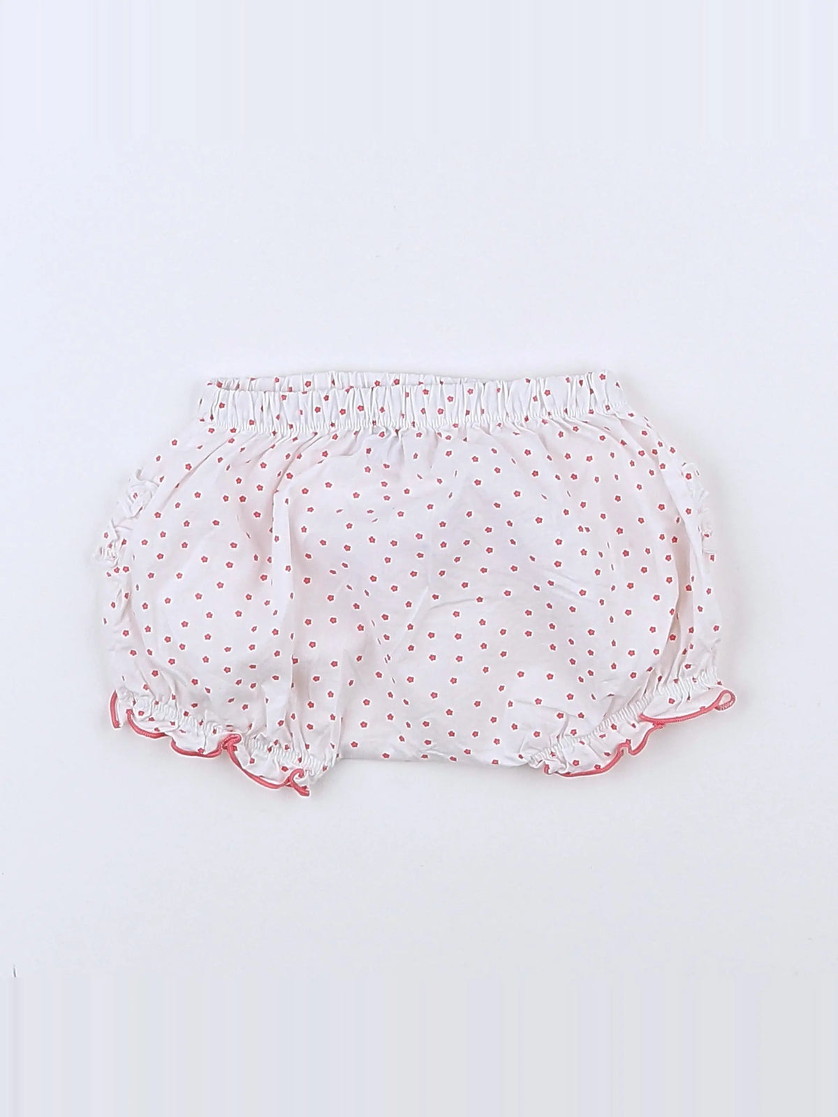 Petit Bateau - bloomer blanc, rose - 3 mois