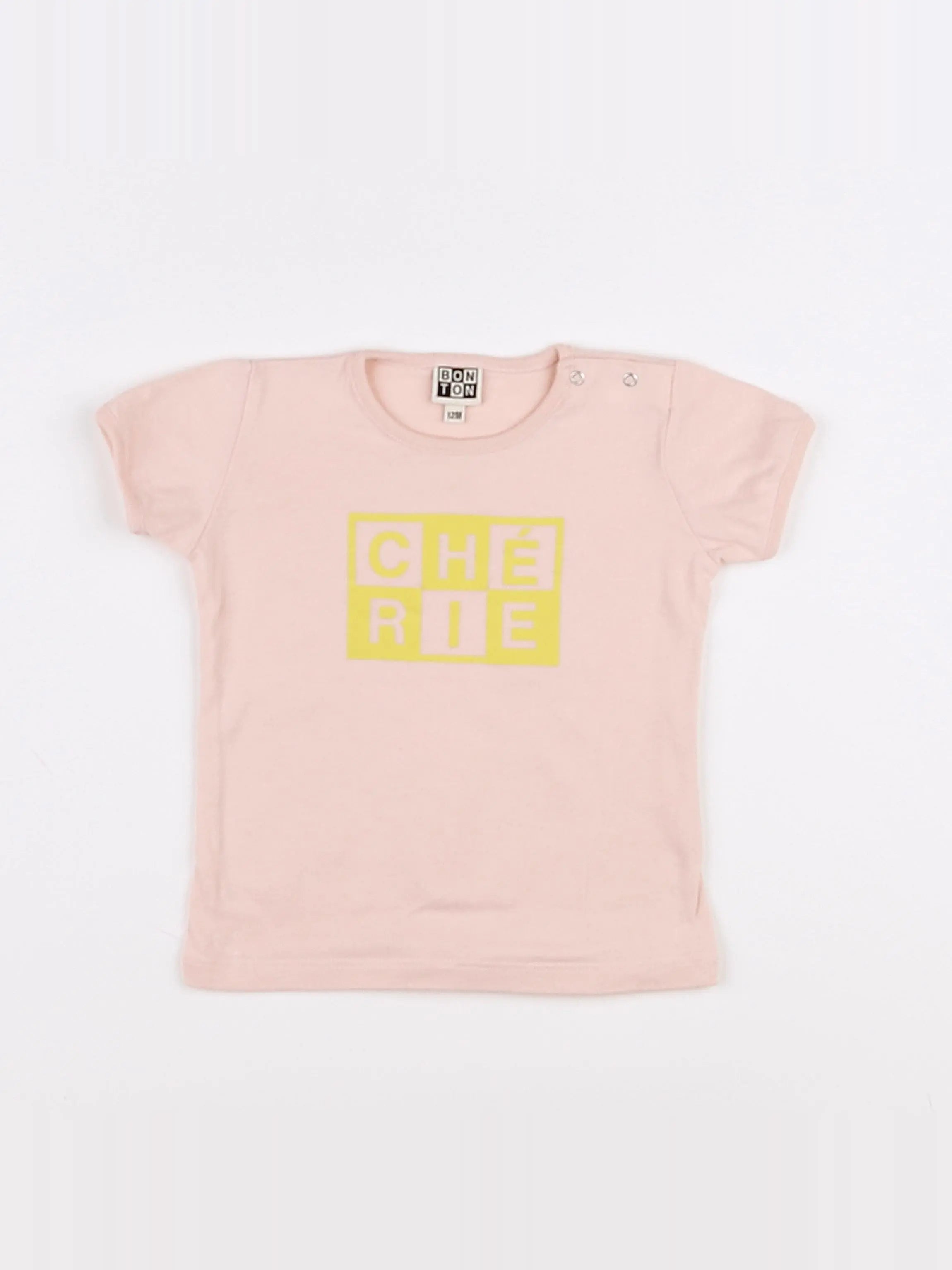 Bonton - tee-shirt rose - 12 mois