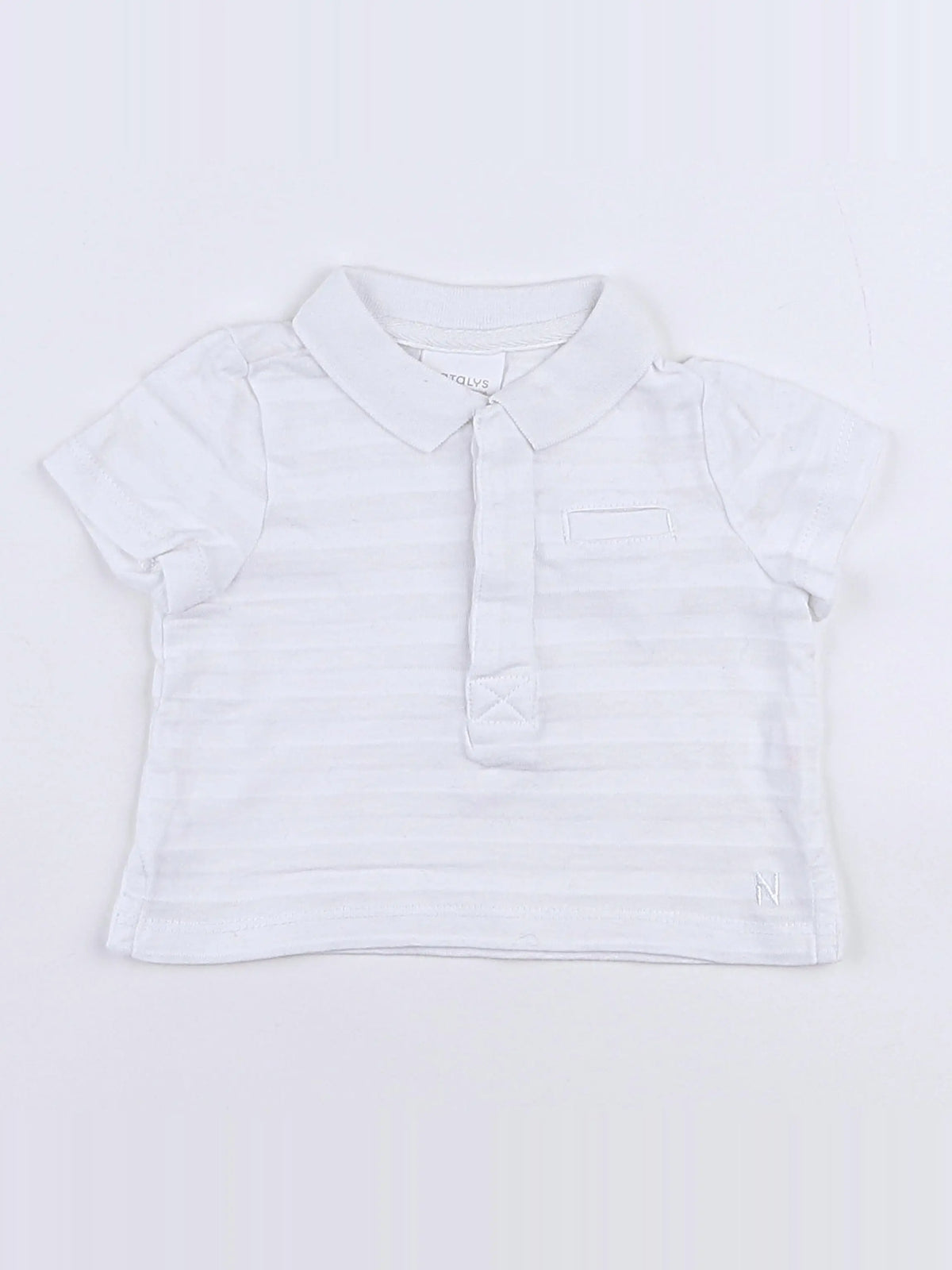 Natalys - polo blanc - 3 mois