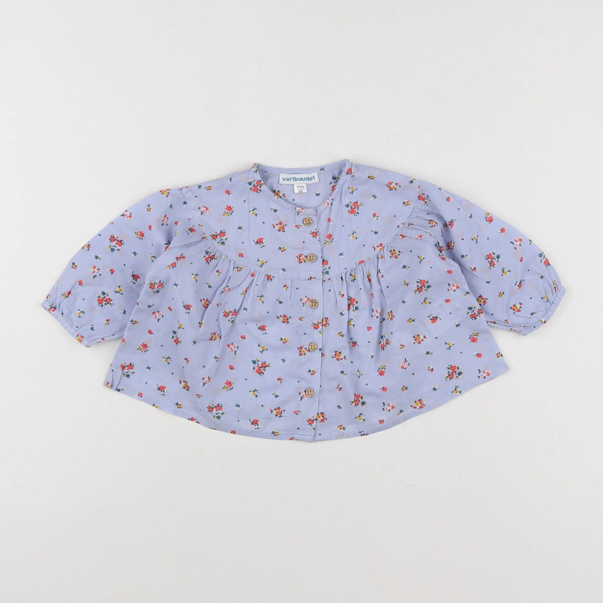 Vertbaudet - blouse bleu - 6 mois