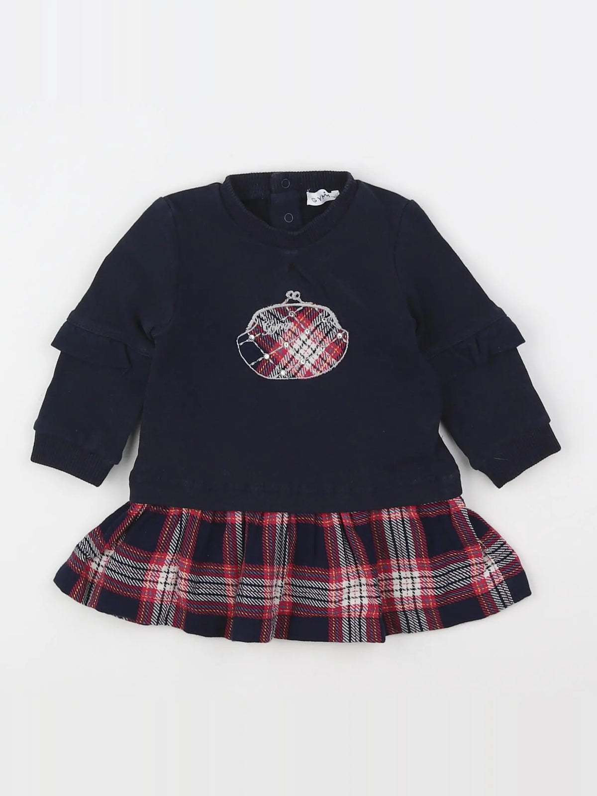 Gymp - robe bleu, rouge - 3 mois