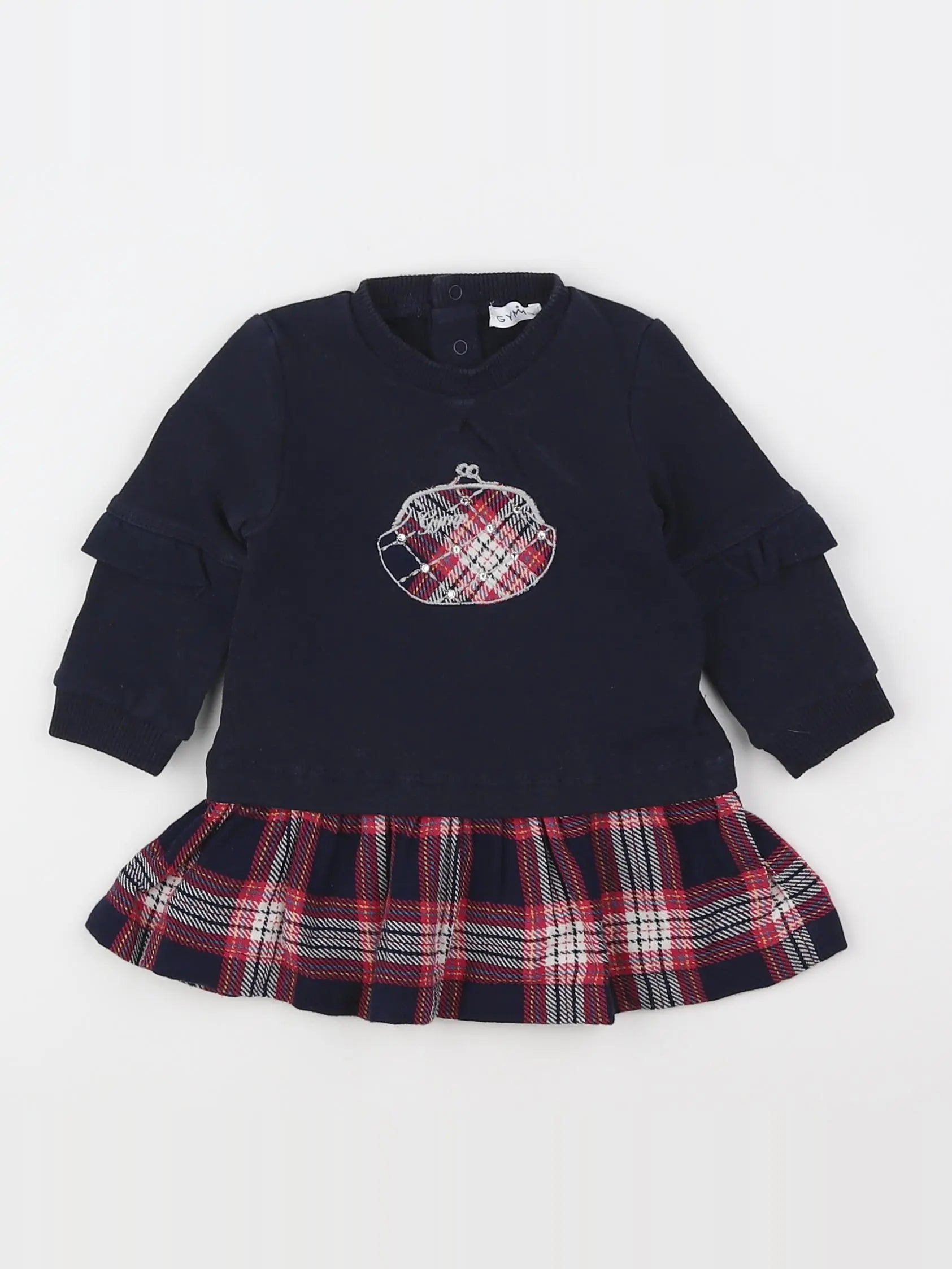 Gymp - robe bleu, rouge - 3 mois
