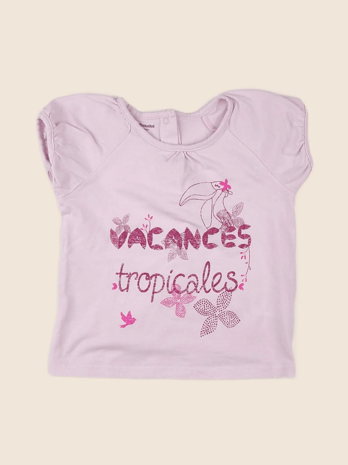 Vertbaudet - tee-shirt rose - 2 ans