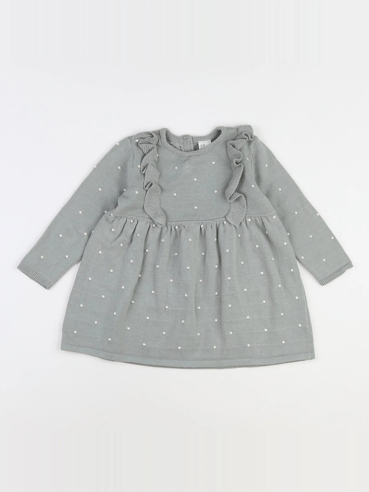 H&M - robe vert - 9/12 mois