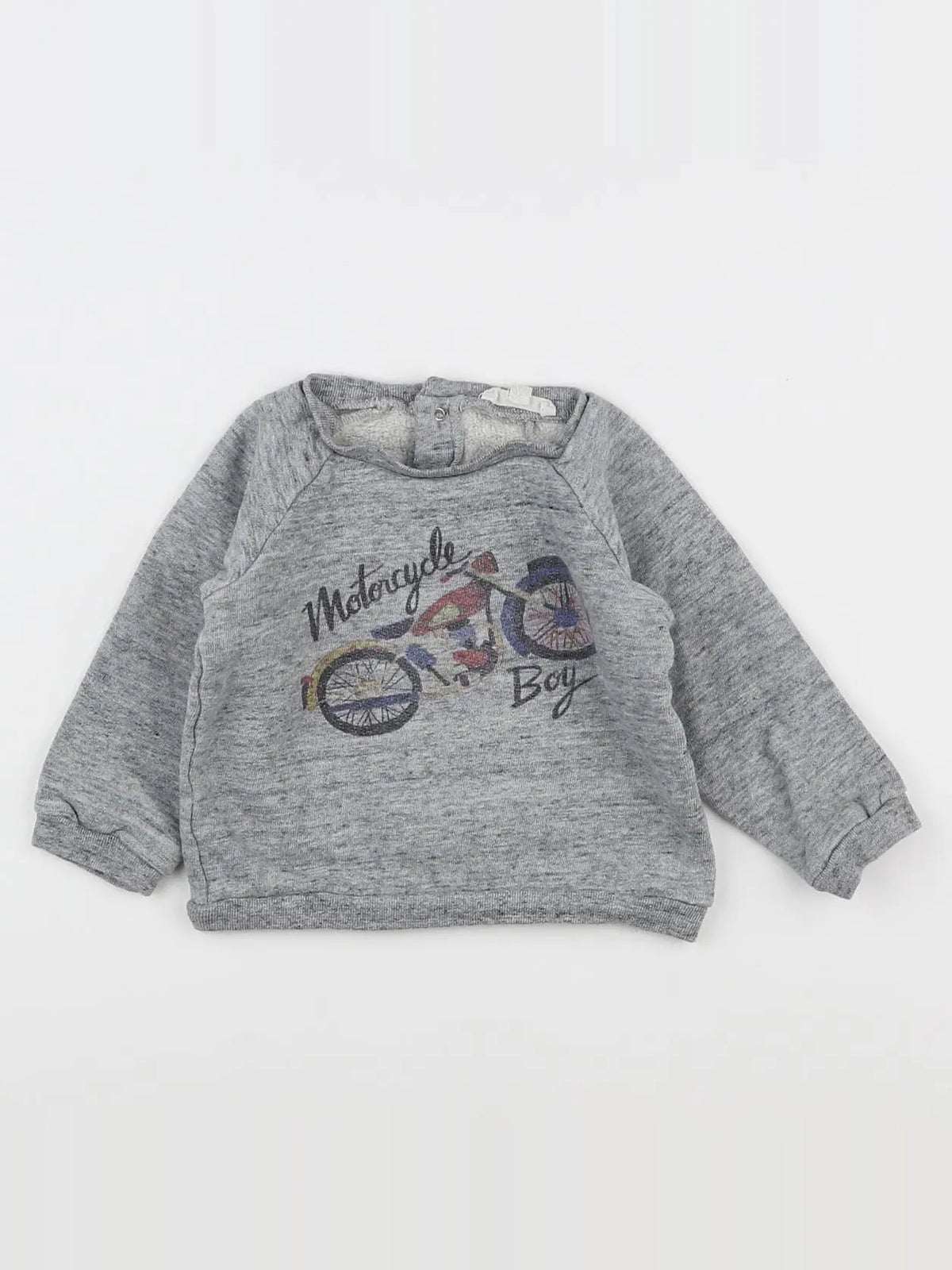 Hundred Pieces - sweat gris, rouge - 12 mois