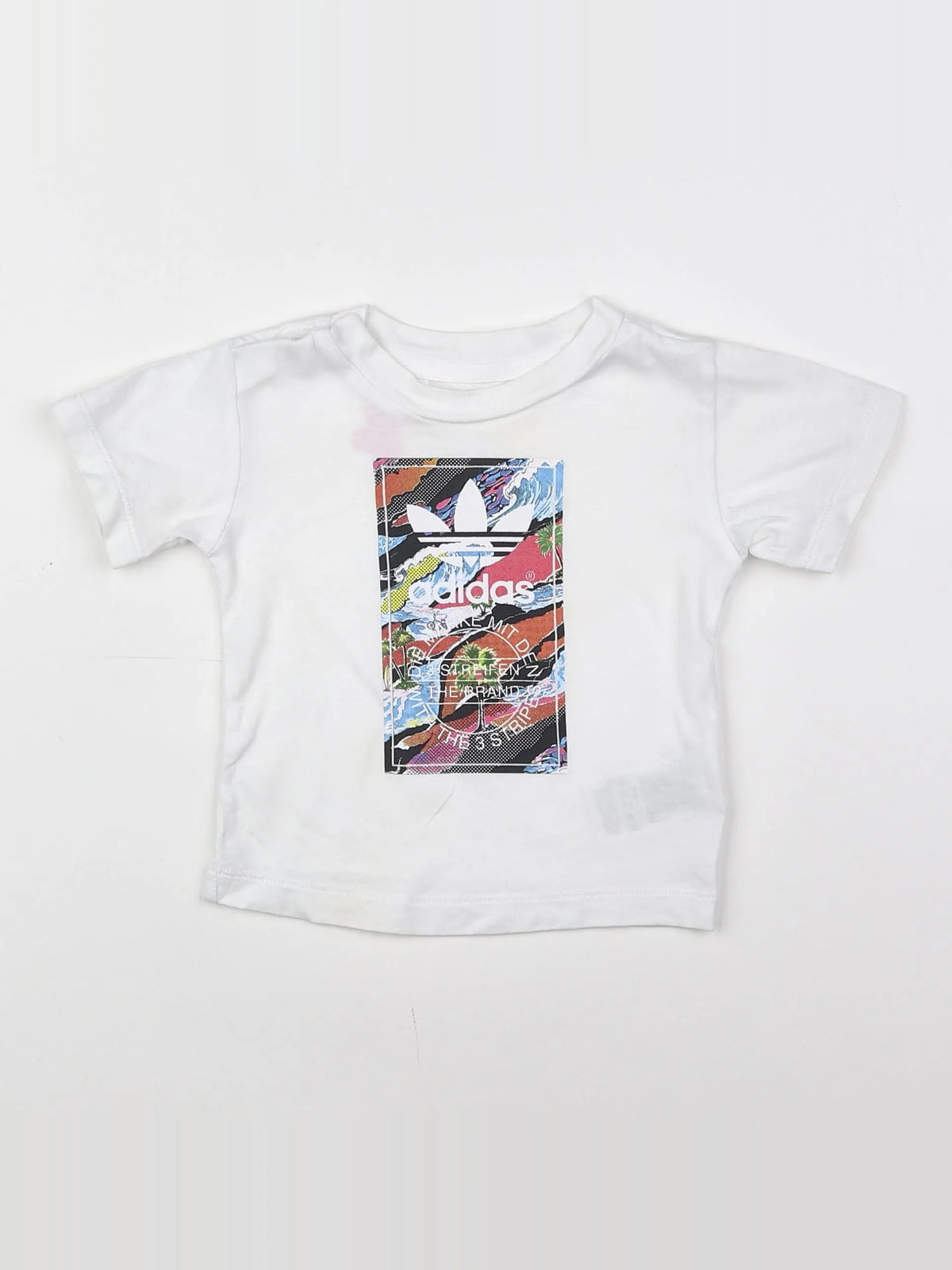 Adidas - tee-shirt blanc - 6/9 mois