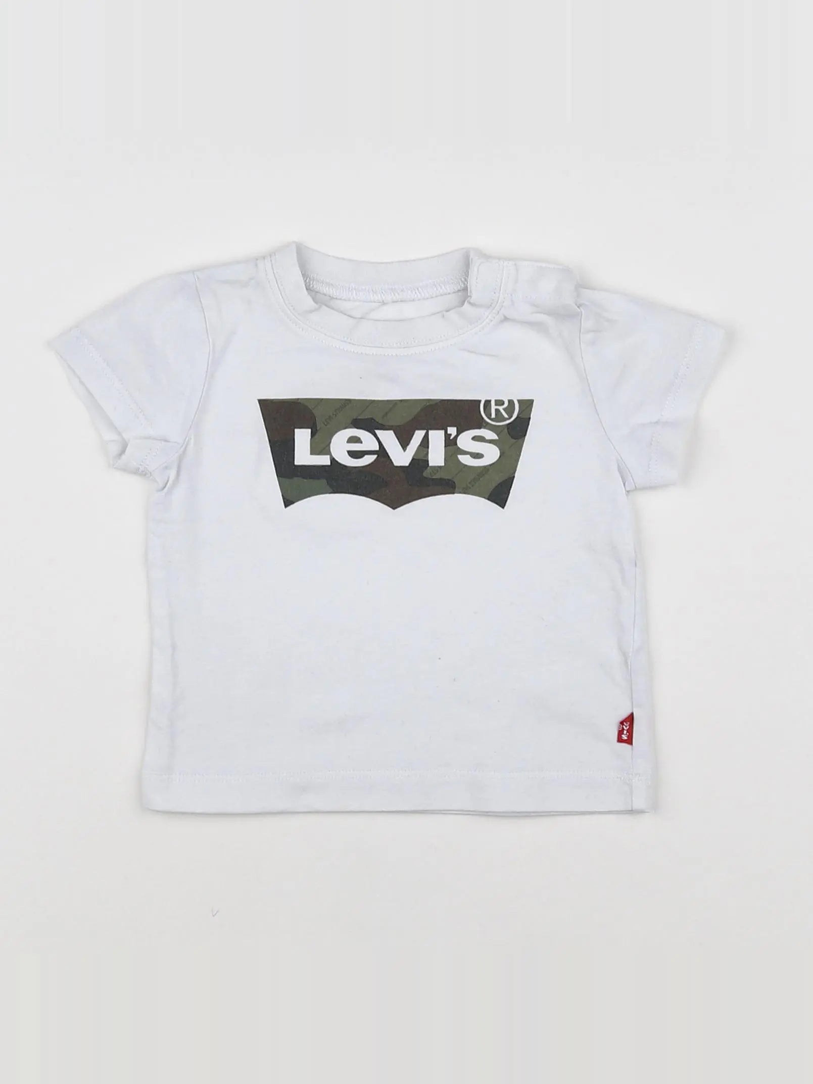 Levi's - tee-shirt blanc, vert - 6 mois