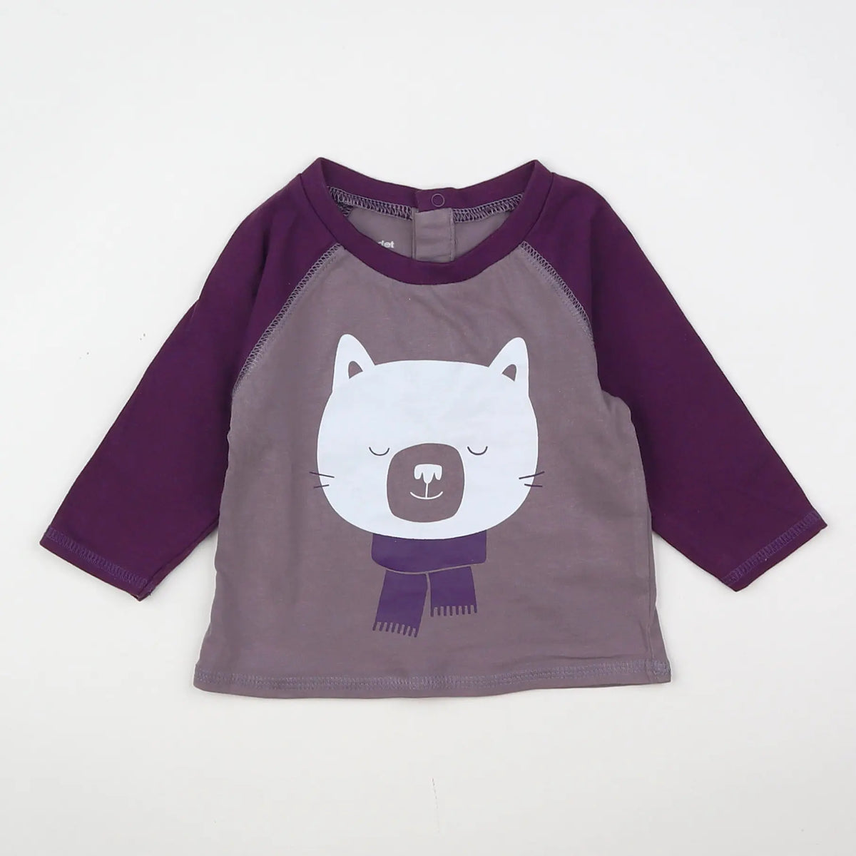 Vertbaudet - tee-shirt violet - 6 mois