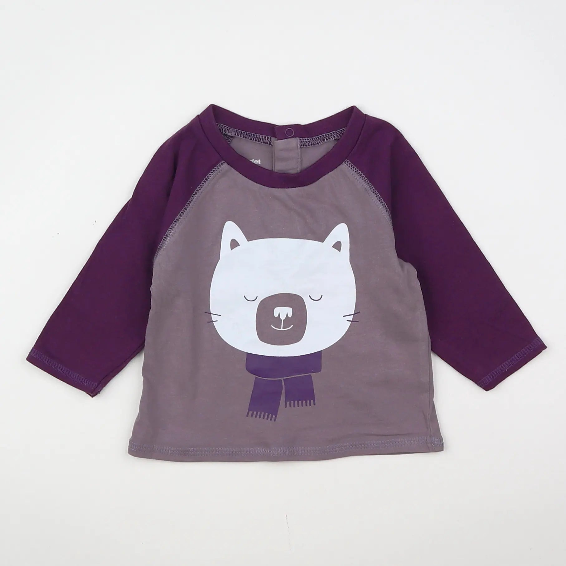 Vertbaudet - tee-shirt violet - 6 mois