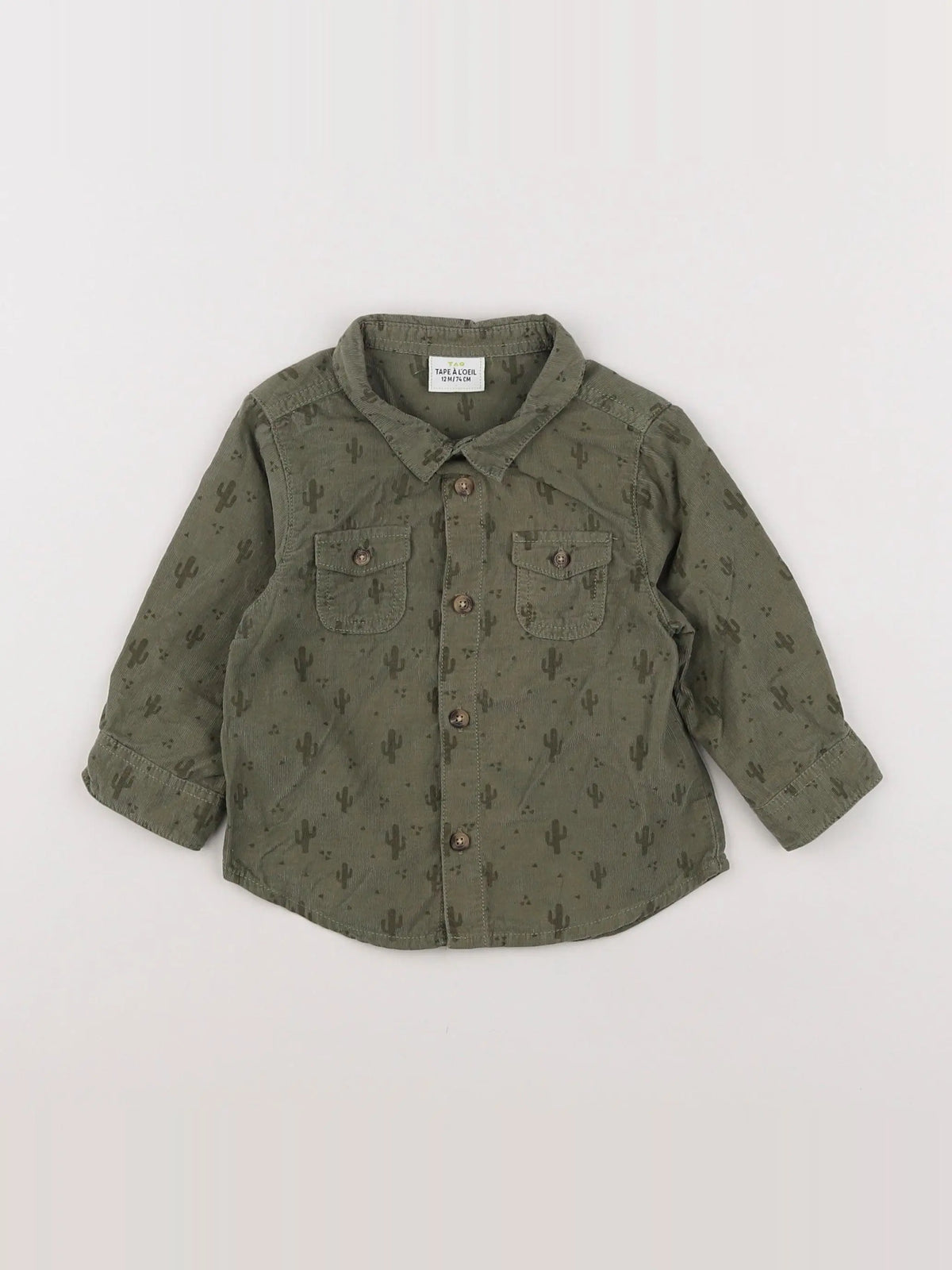Tape à l'oeil - chemise vert - 12 mois