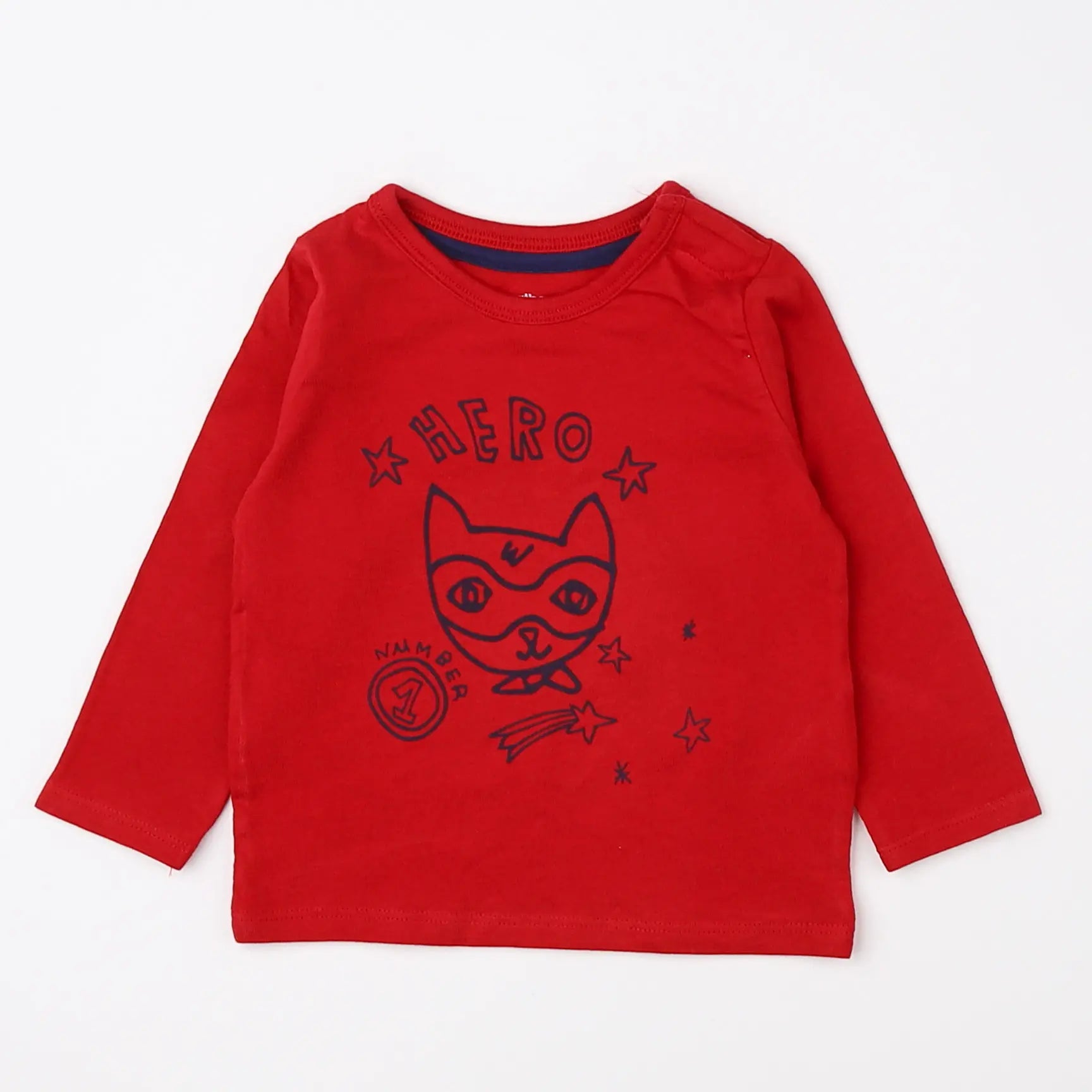 Vertbaudet - tee-shirt rouge - 9 mois