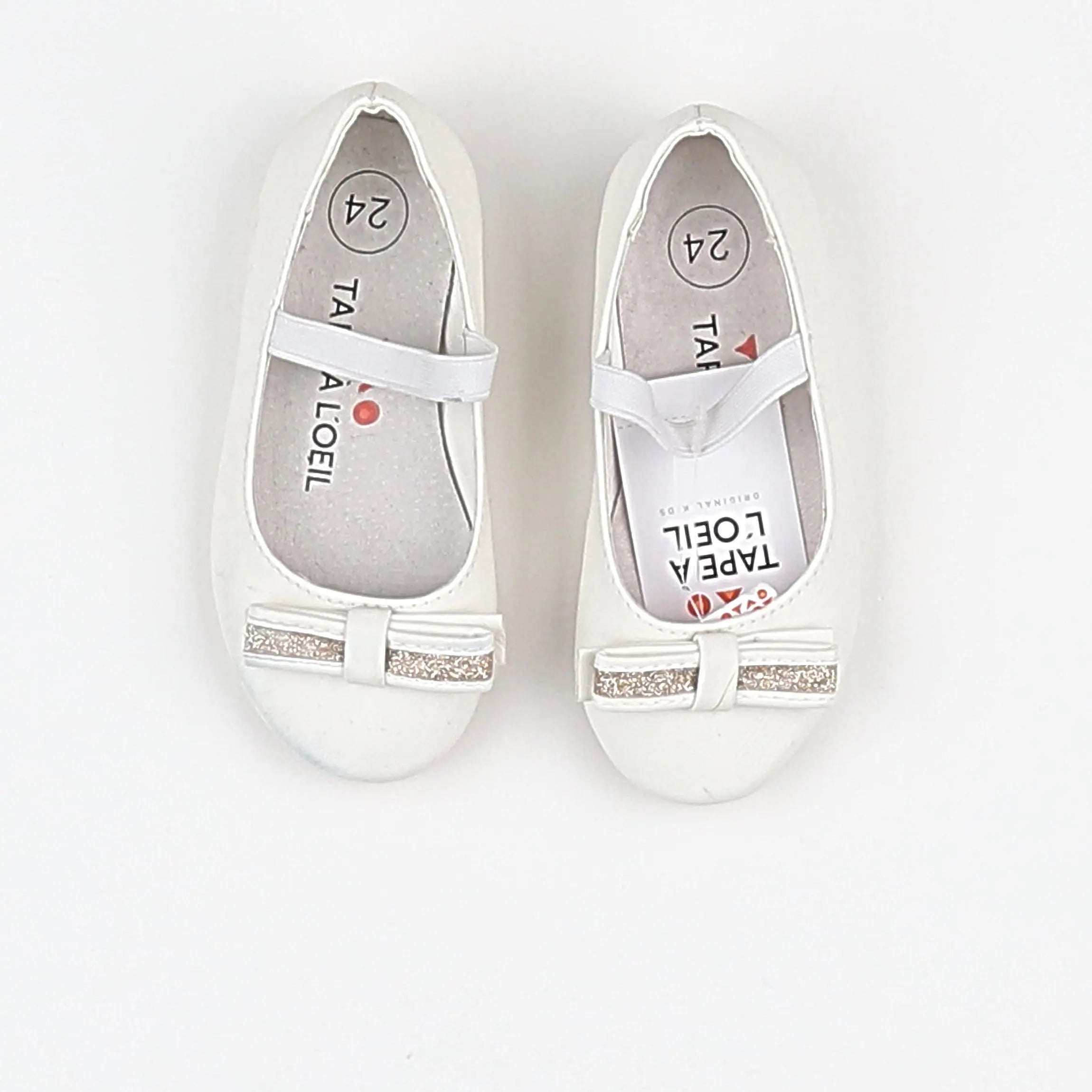 Tape à l'oeil - ballerines blanc (neuf) - pointure 24