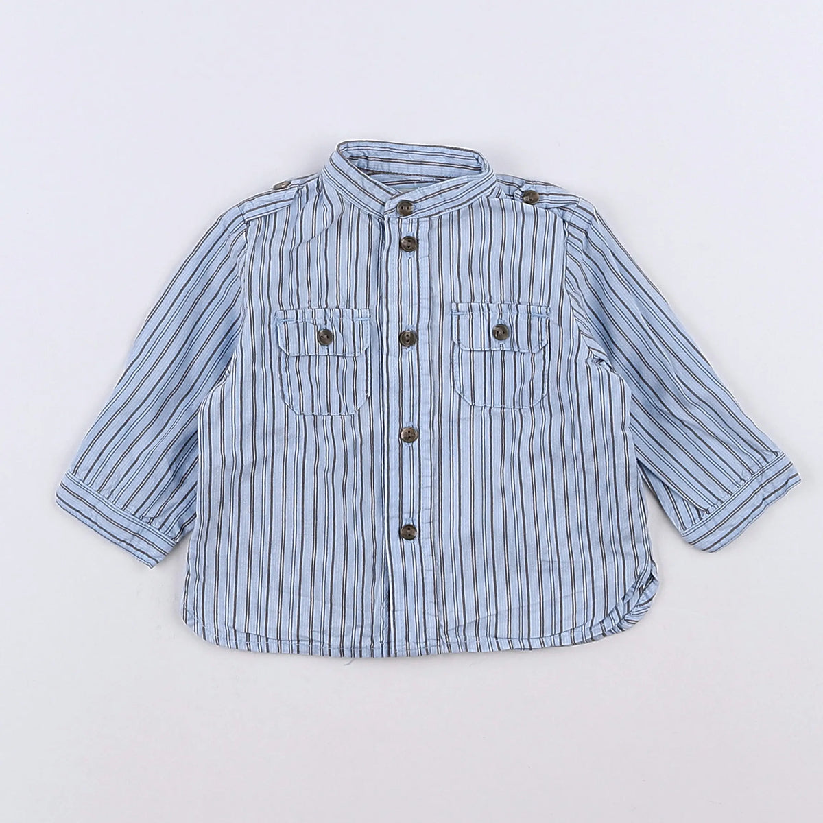 Vertbaudet - chemise bleu - 3 mois