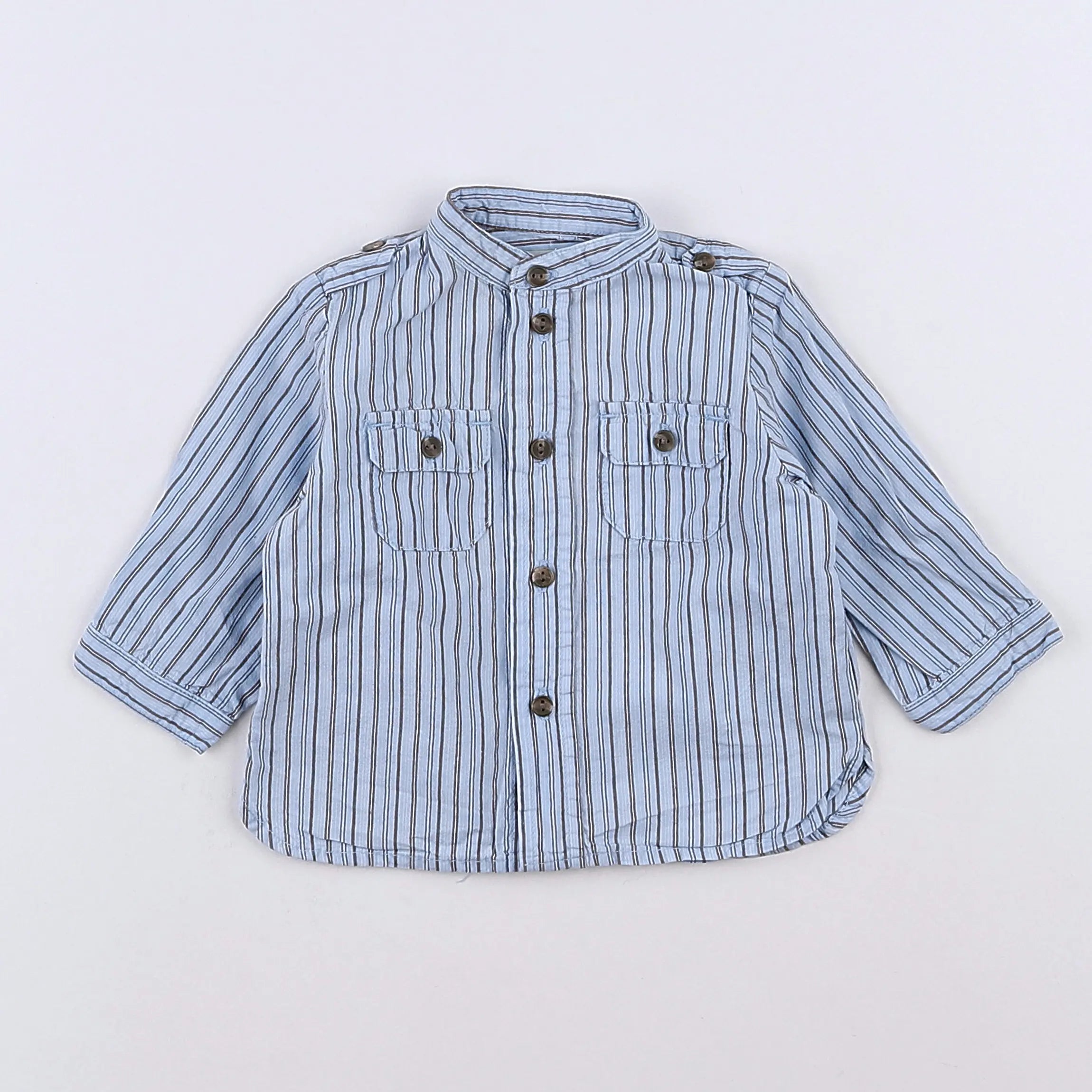 Vertbaudet - chemise bleu - 3 mois