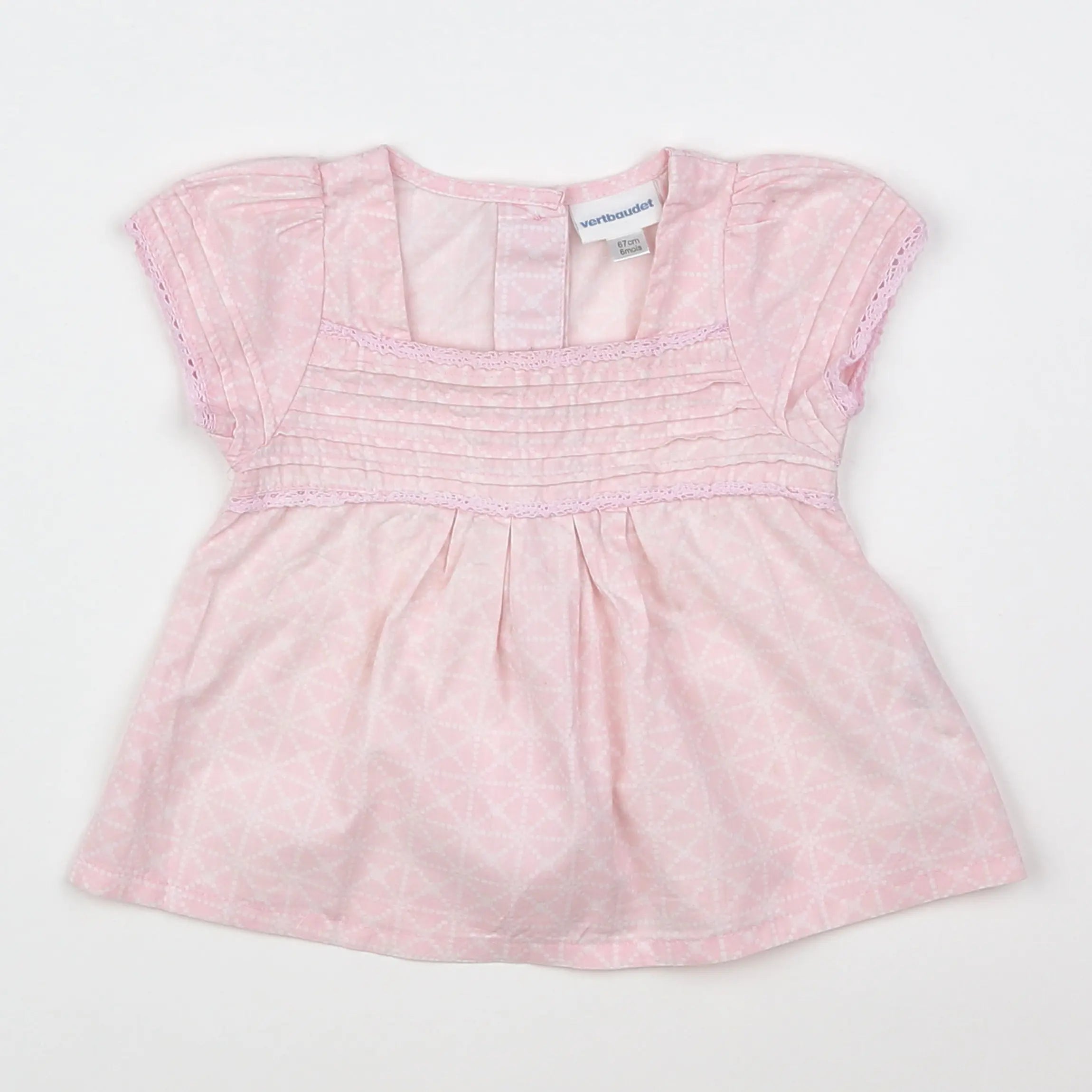 Vertbaudet - blouse rose - 6 mois