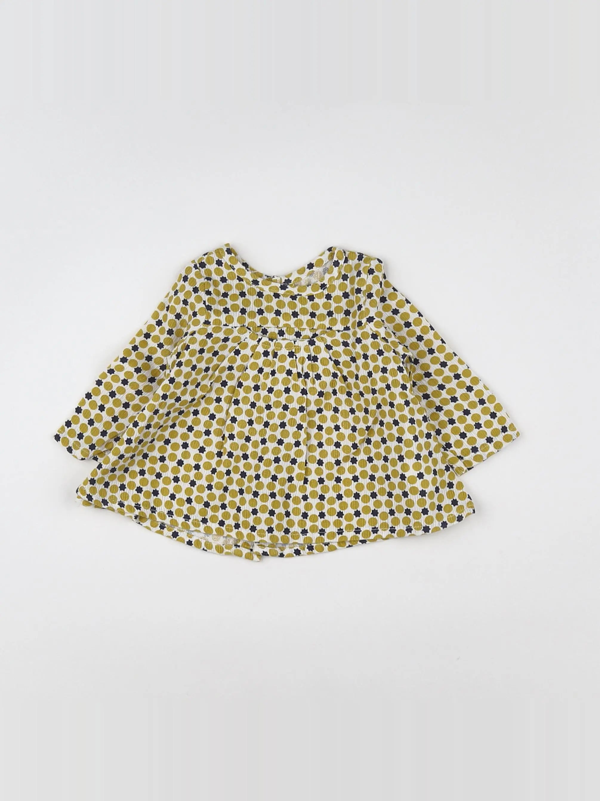 Catimini - blouse jaune, blanc - 3 mois