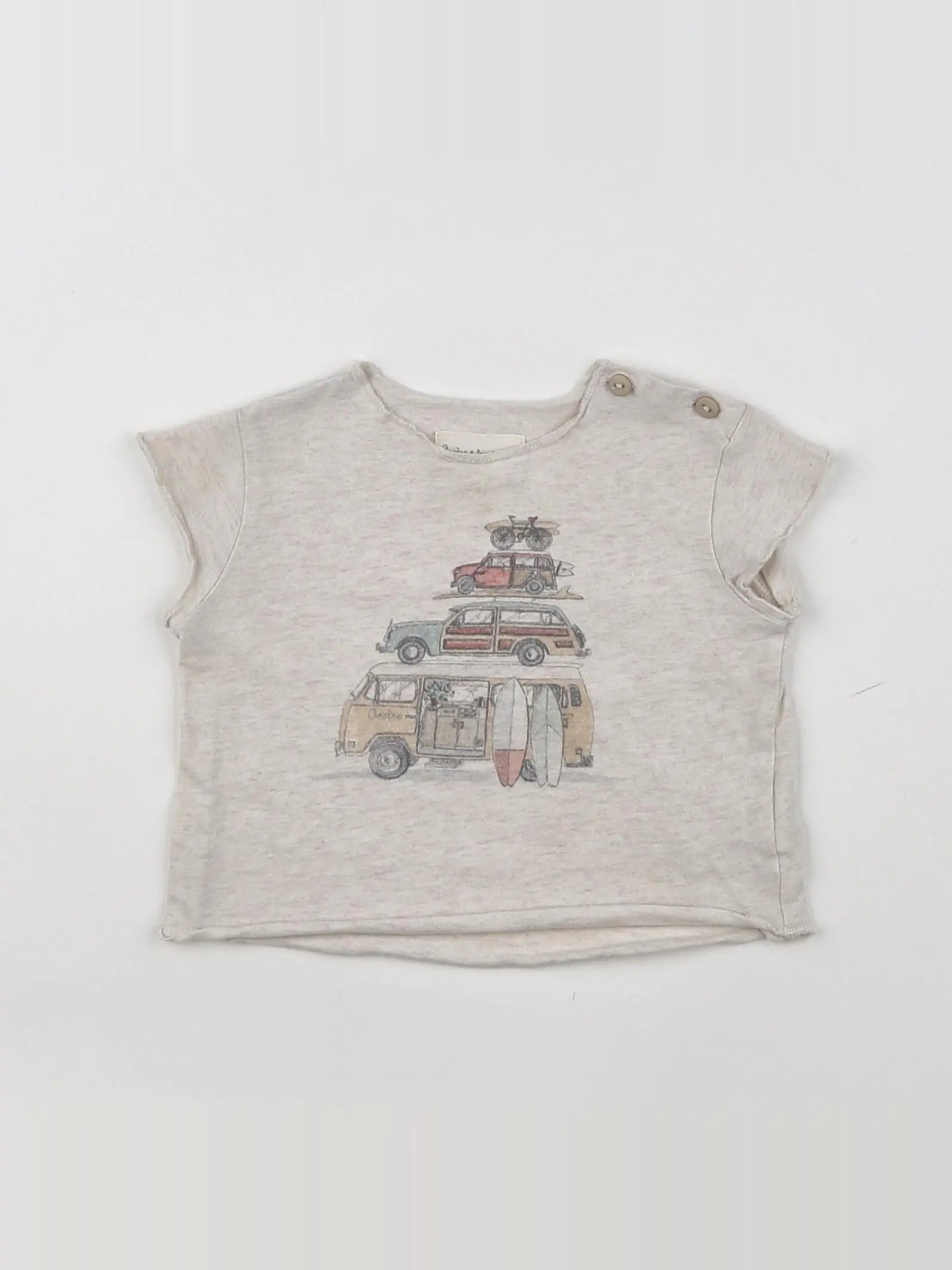 Arsène et les pipelettes - tee-shirt beige, multicolore - 6 mois