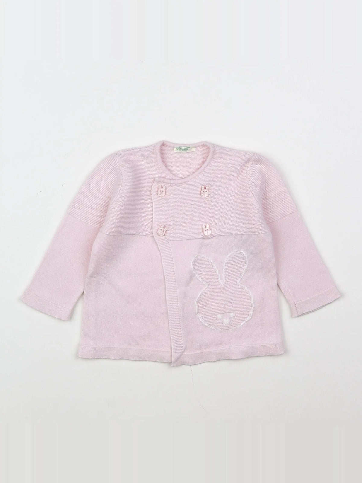 Benetton - gilet rose - 3/6 mois