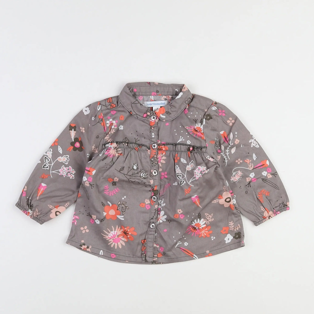Vertbaudet - blouse multicolore - 9 mois