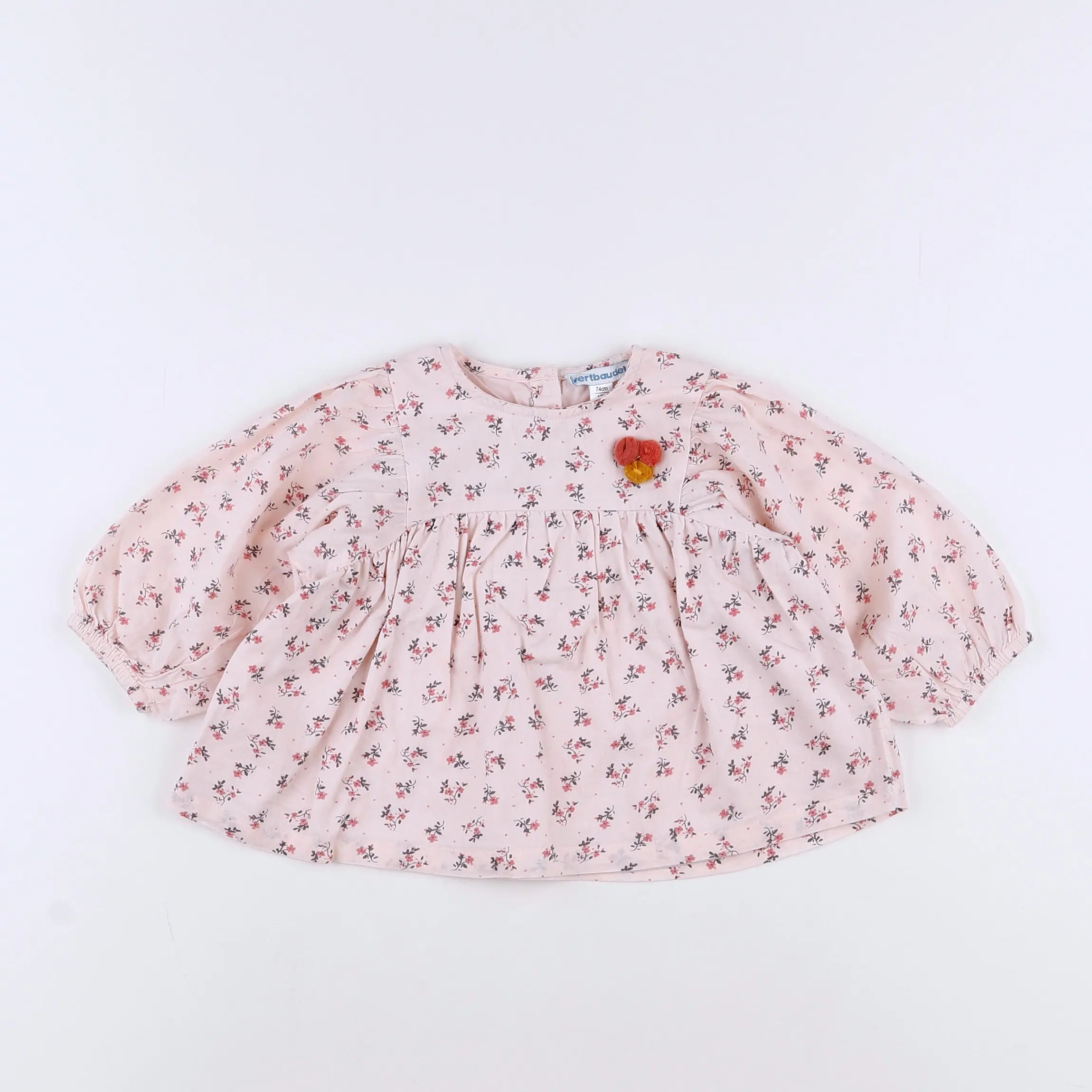 Vertbaudet - blouse rose - 12 mois