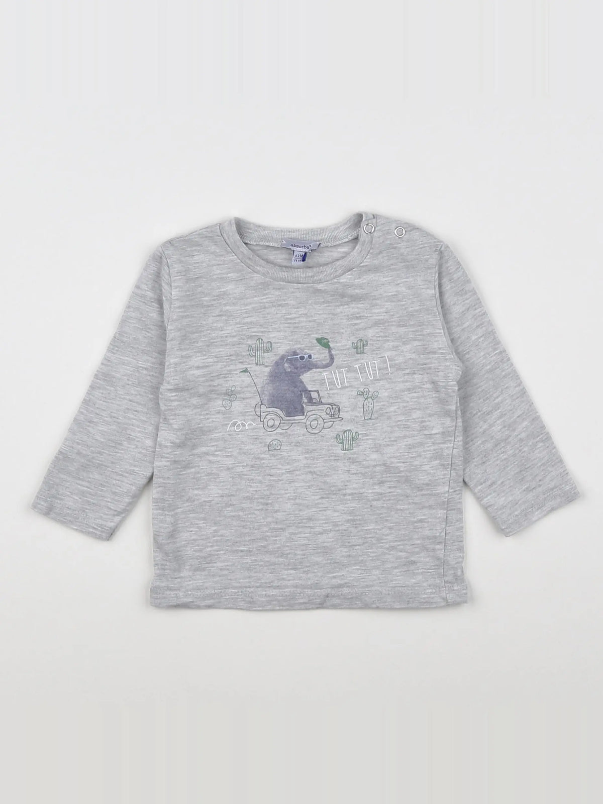 Absorba - tee-shirt gris - 12 mois