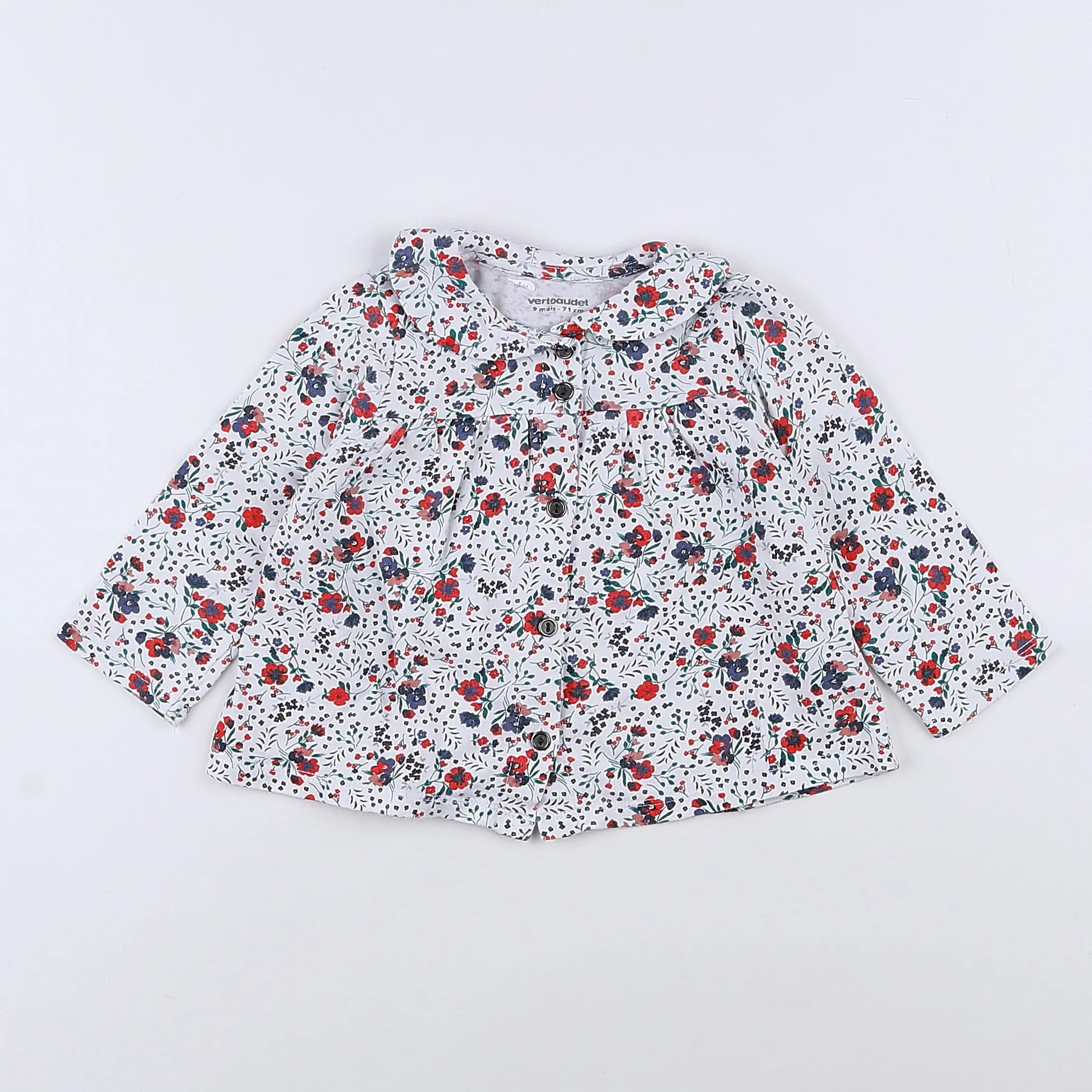 Vertbaudet - tee-shirt blanc - 9 mois