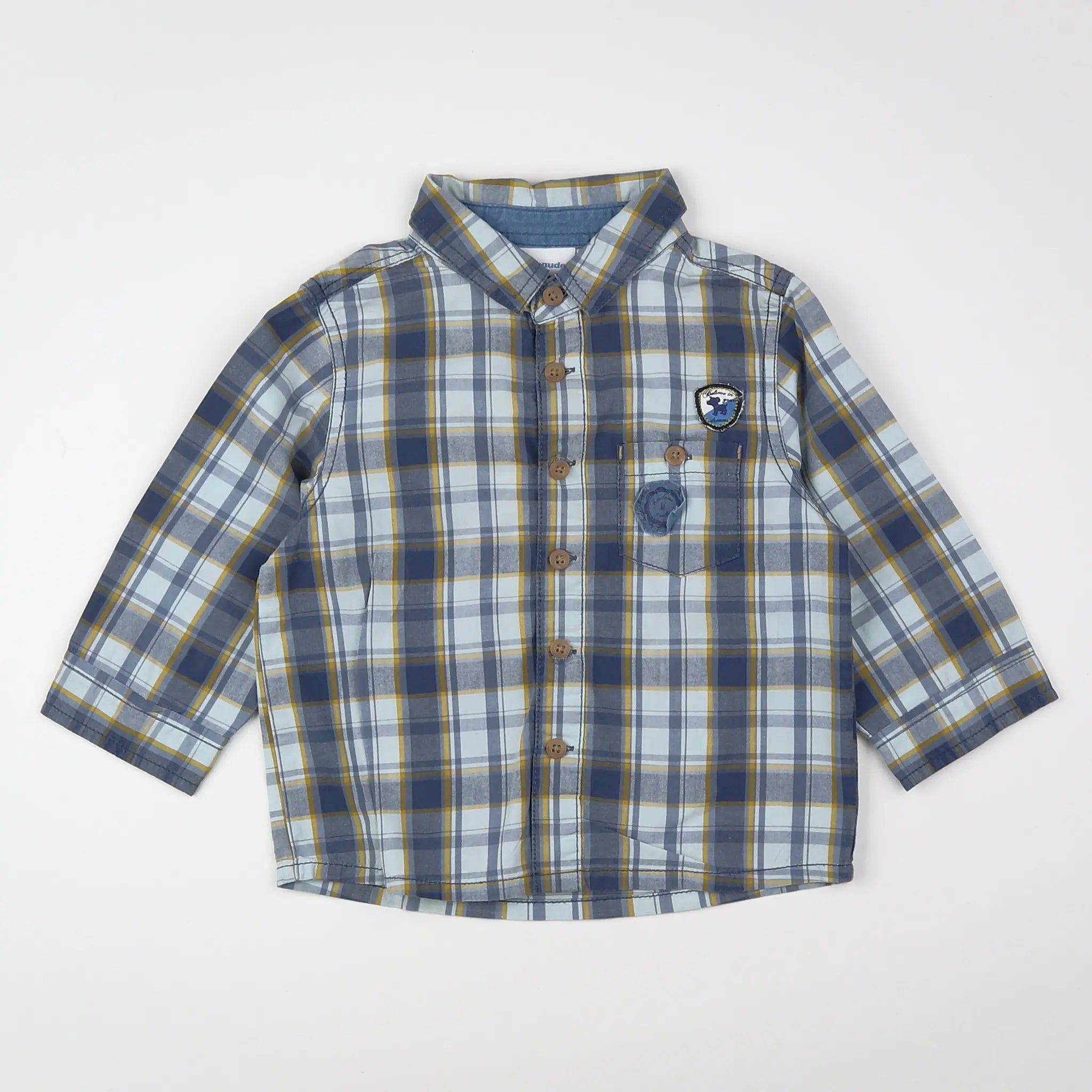 Vertbaudet - chemise gris - 18 mois
