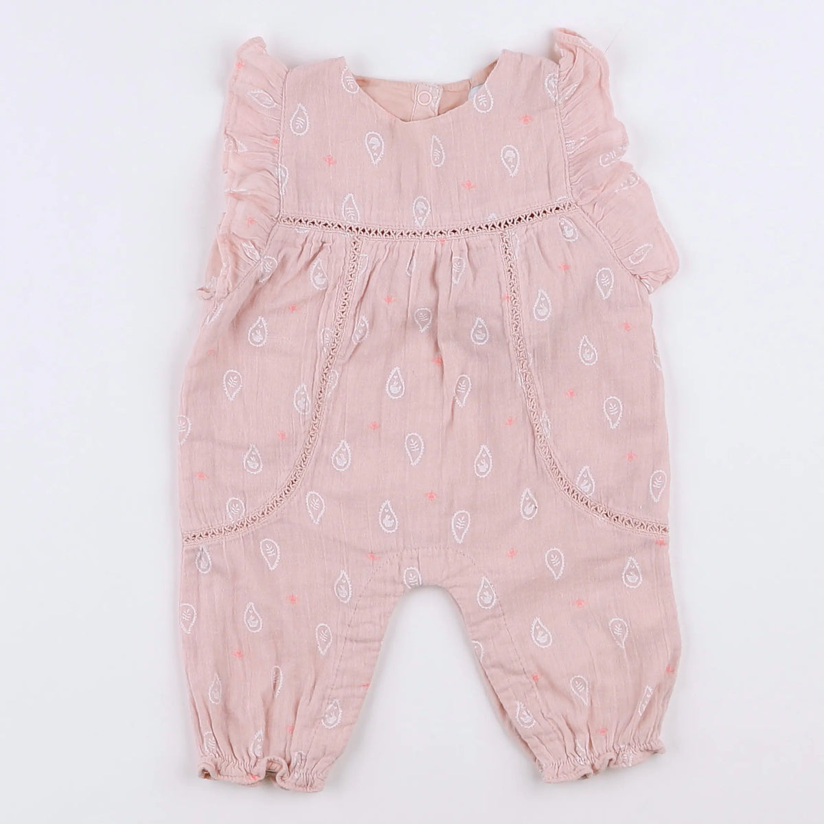 Vertbaudet - combinaison rose - 1 mois