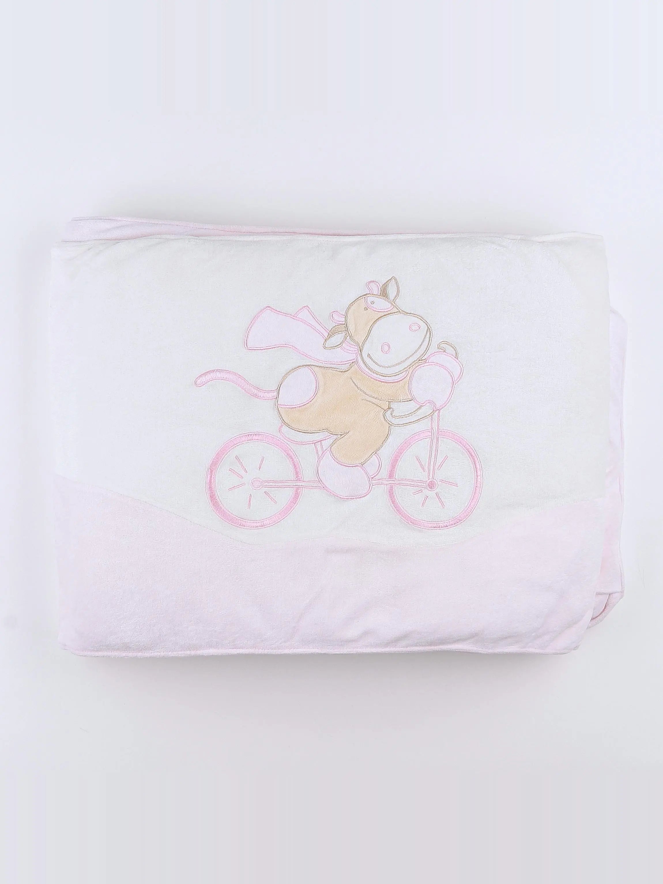 Noukie's - tour de lit blanc, rose - 180 cm x 45 cm