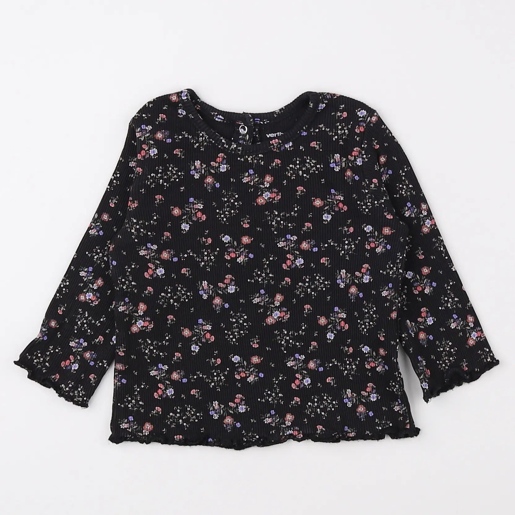 Vertbaudet - tee-shirt noir - 9 mois