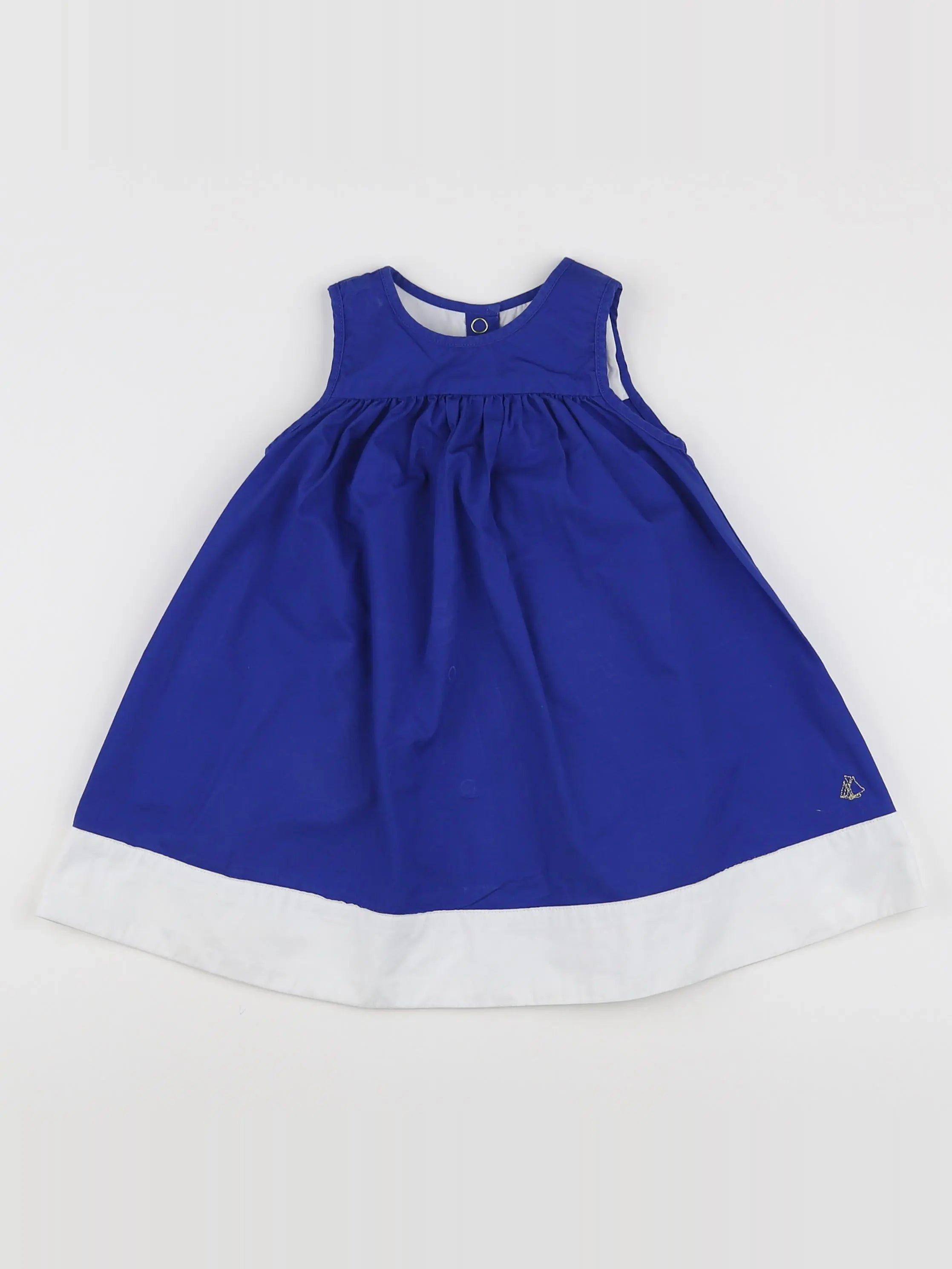 Petit Bateau - robe bleu - 12 mois