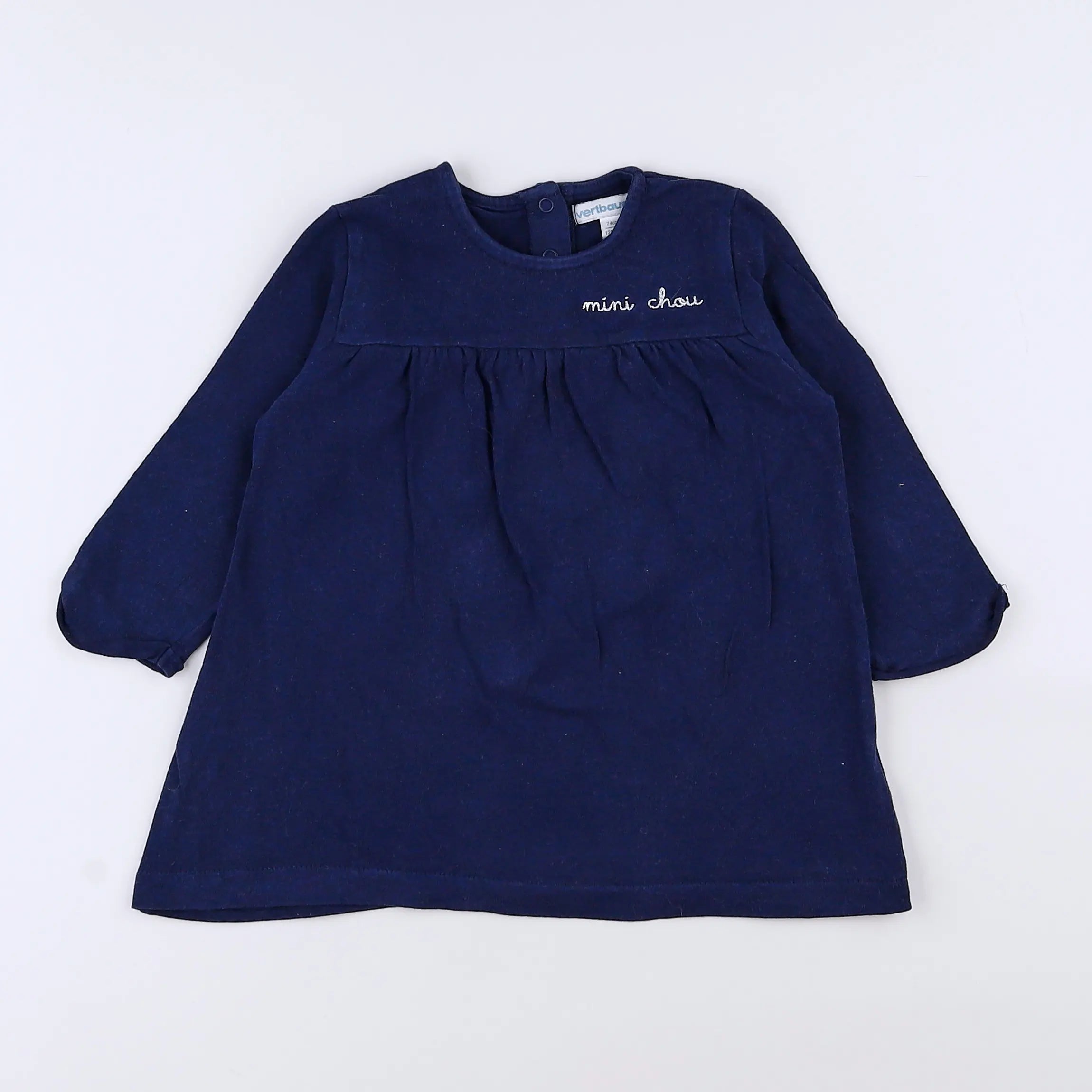 Vertbaudet - robe bleu - 12 mois