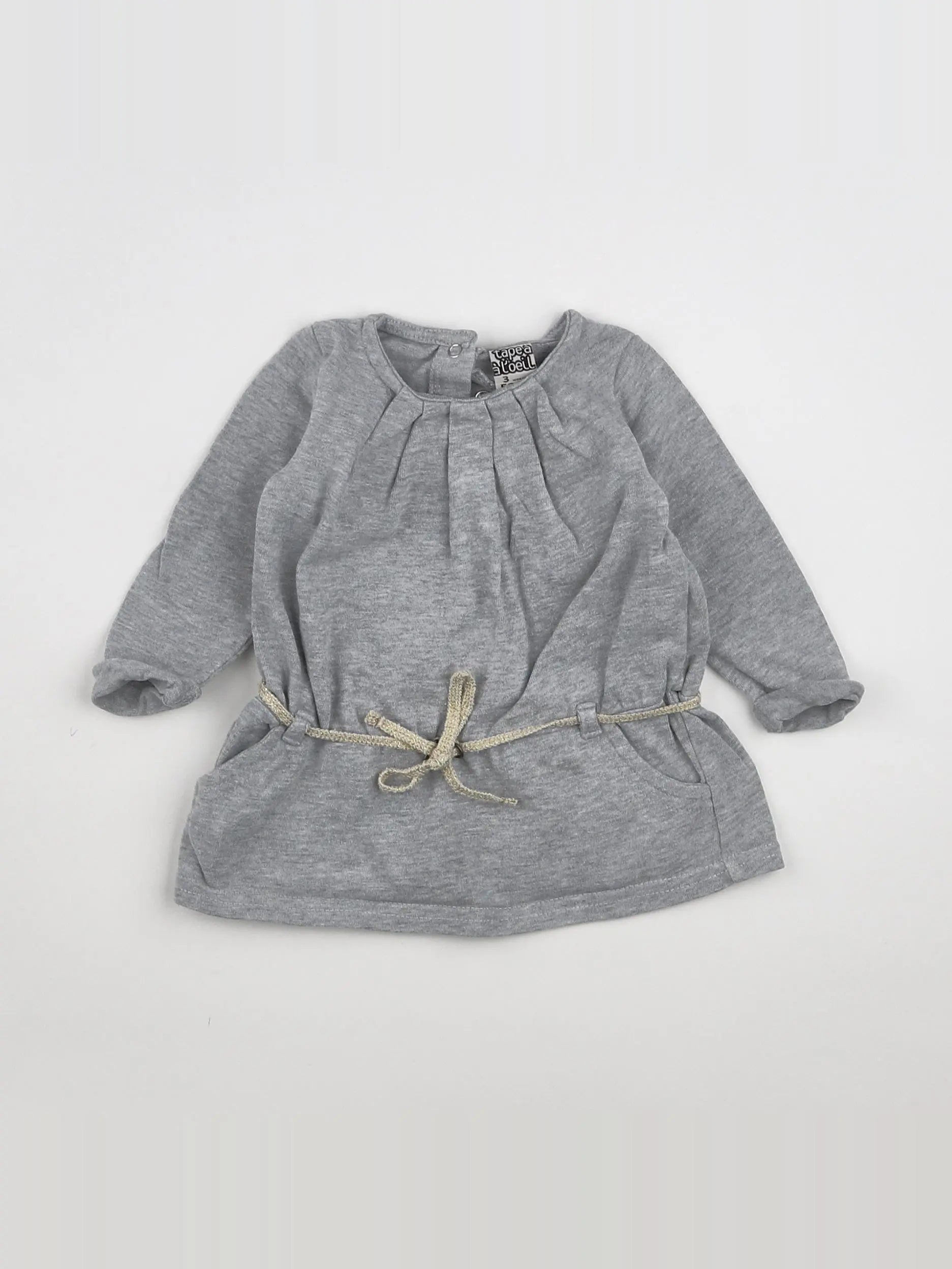 Tape à l'oeil - robe gris - 3 mois