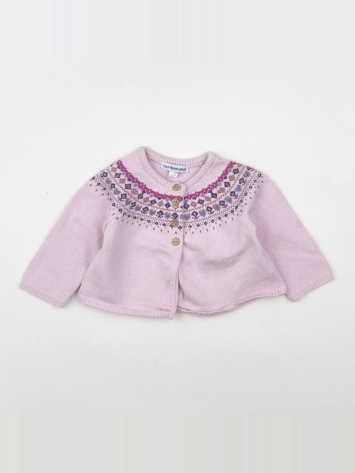 Vertbaudet - gilet rose - 3 mois