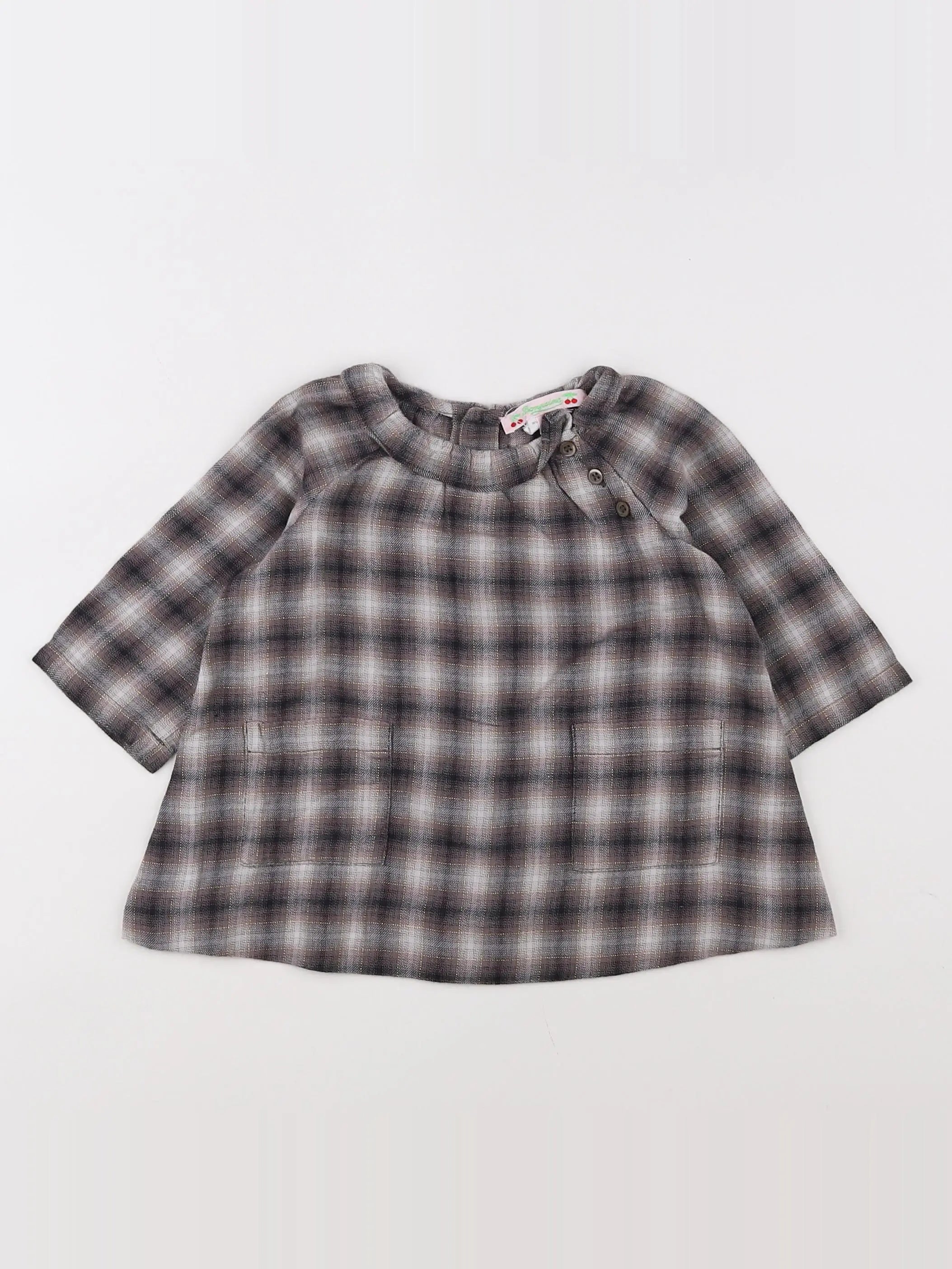 Bonpoint - blouse gris - 6 mois