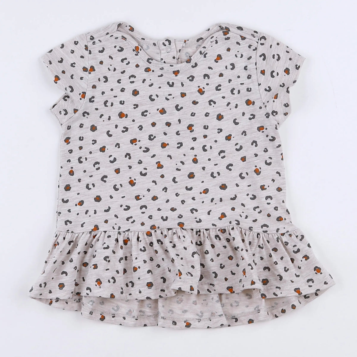 Vertbaudet - robe beige, gris - 18 mois