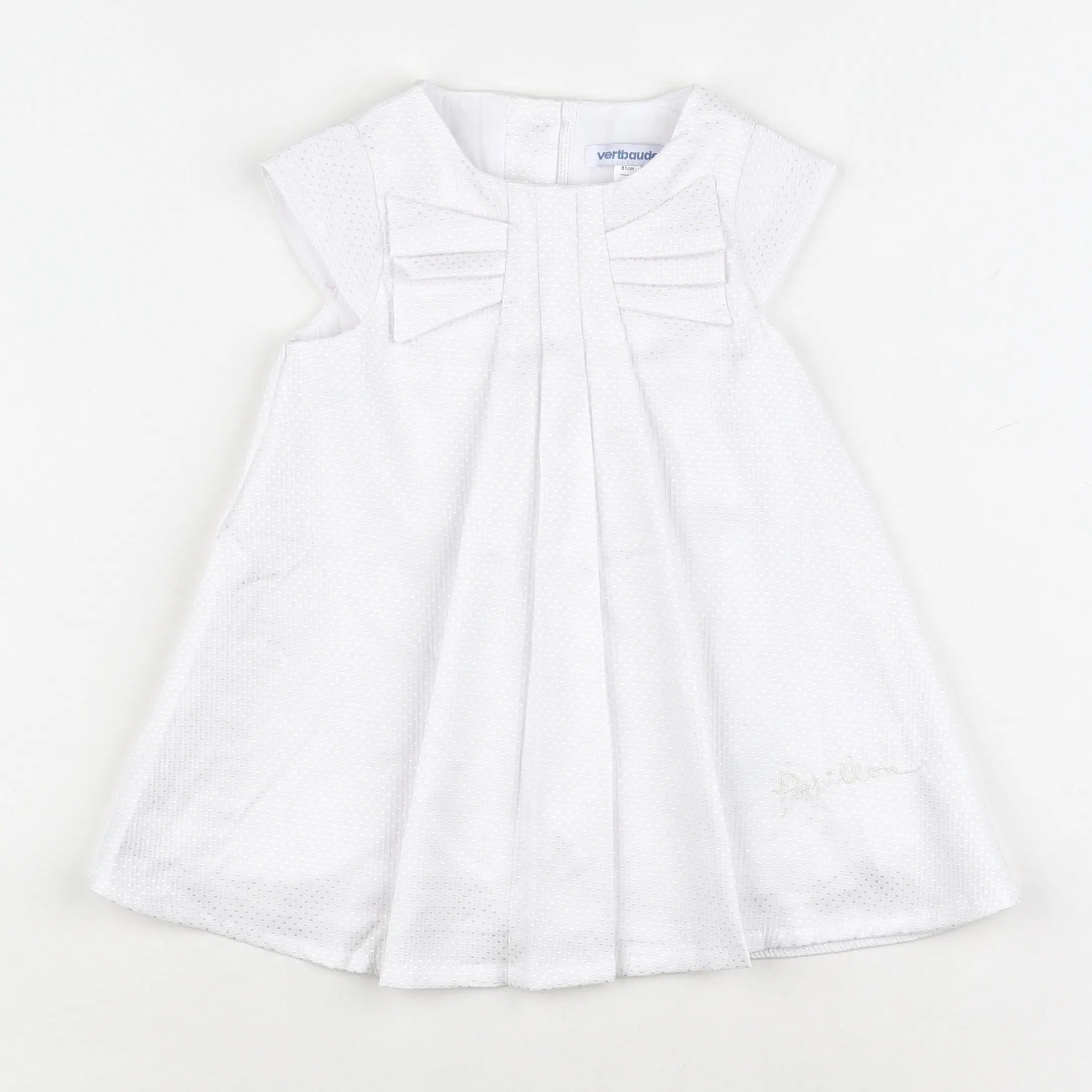 Vertbaudet - robe blanc - 18 mois