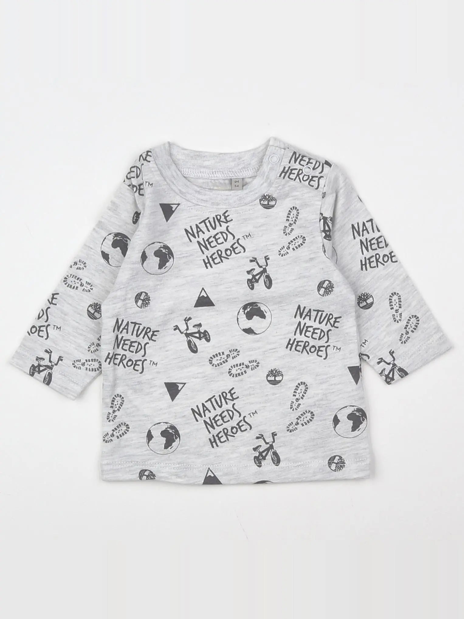 Timberland - tee-shirt gris, noir - 1 mois